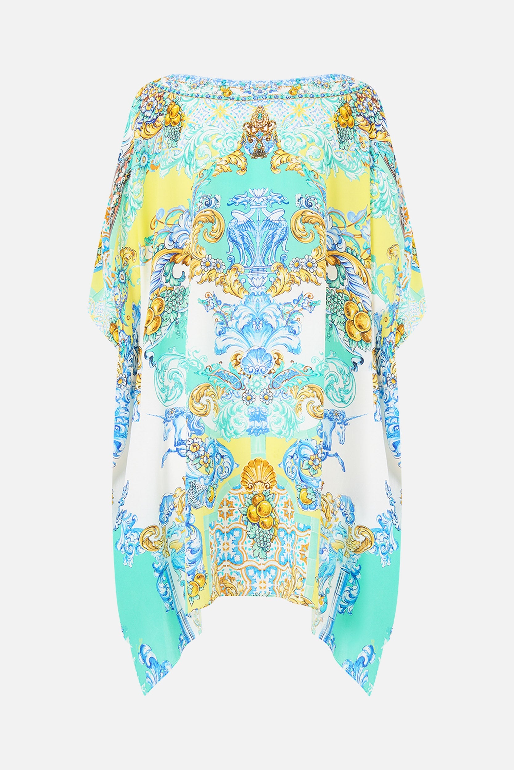 Short Round Neck Kaftan — back or alternate product view