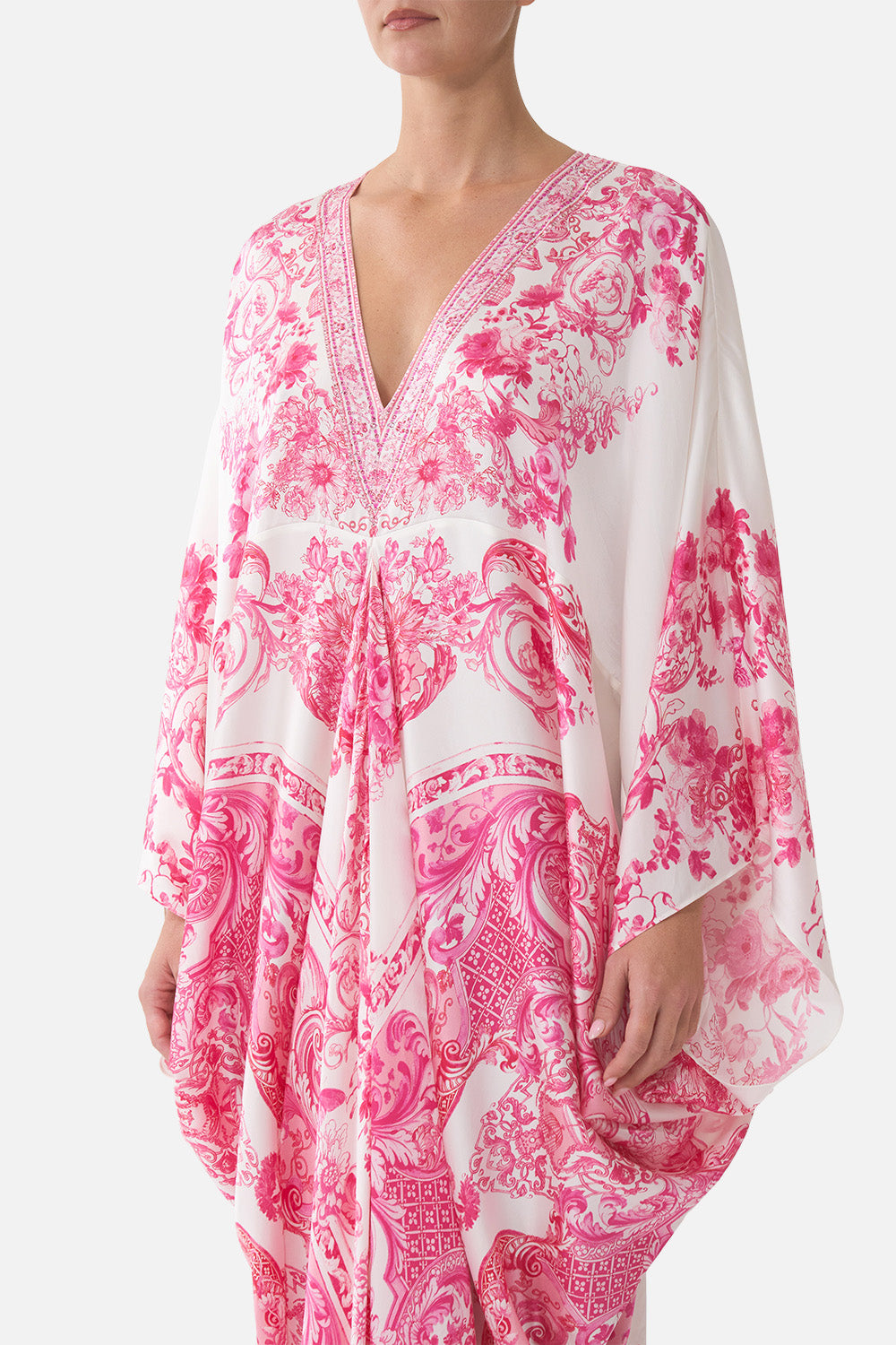 T Shape Long Kaftan — print scale detail