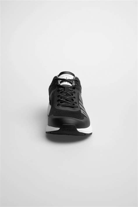 black sneaker front angle