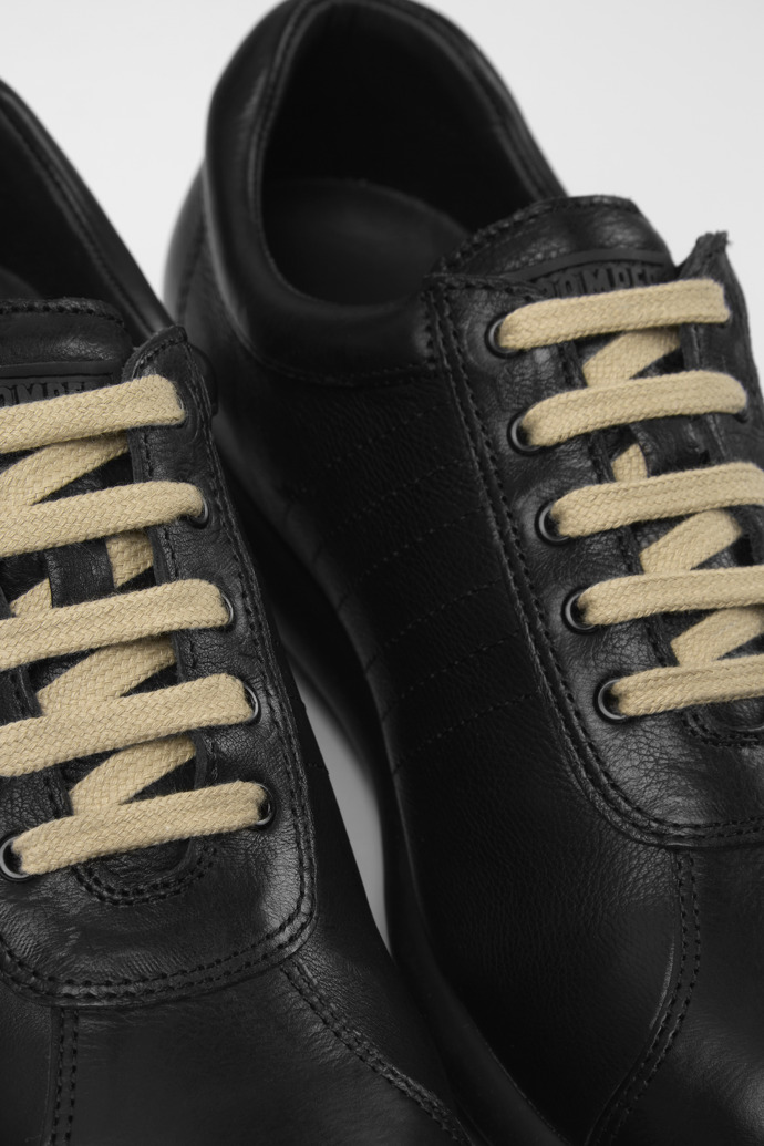 leather and lace detail