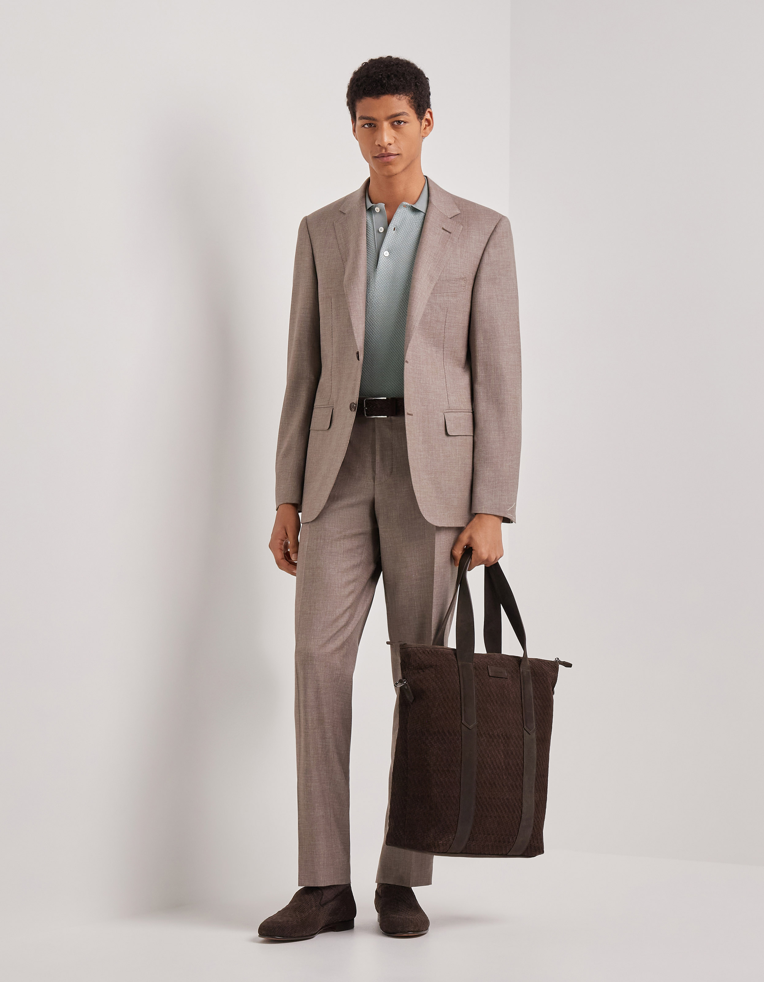 Three-quarter angle of the regular-fit suit