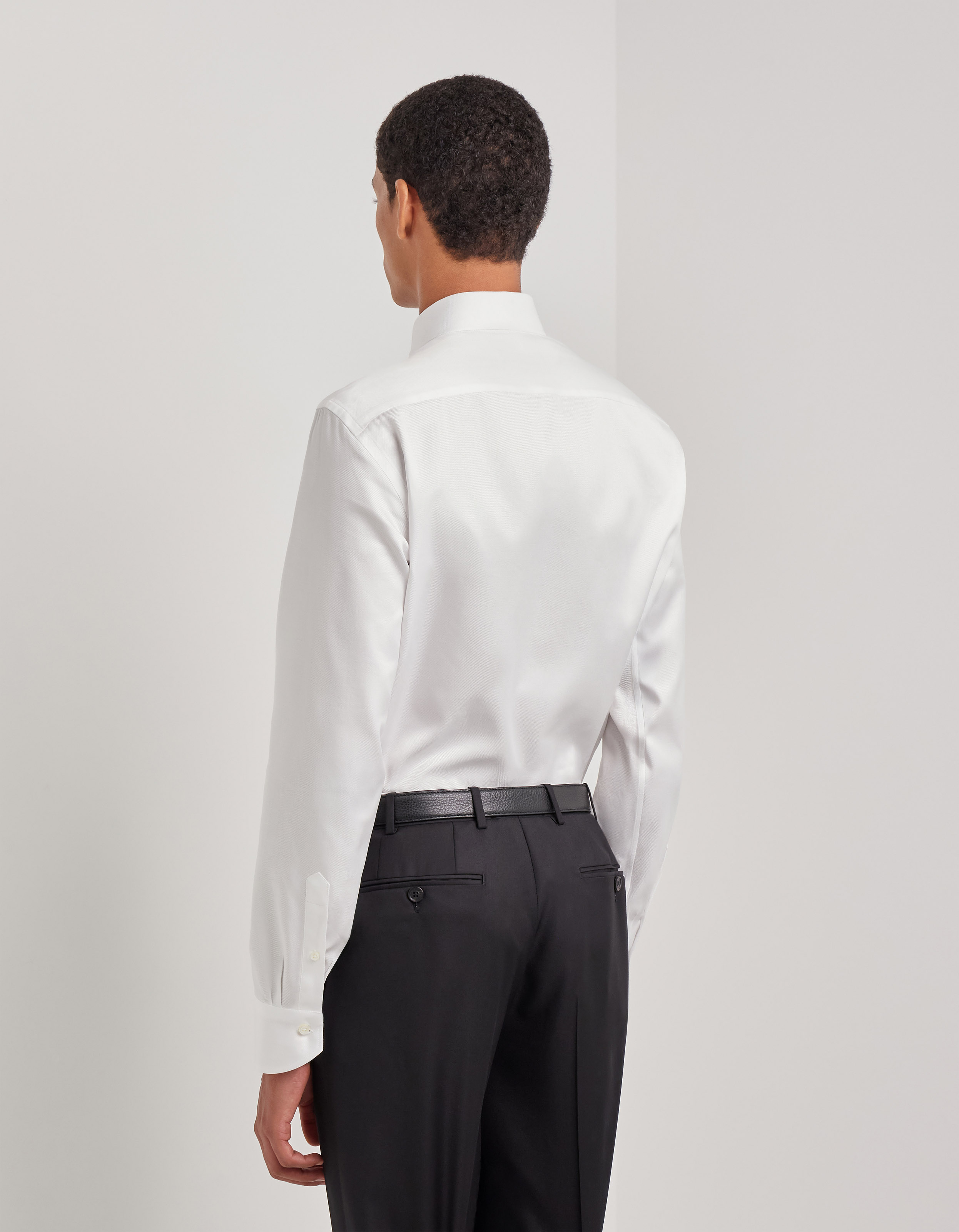 Back view of the clean white shirt