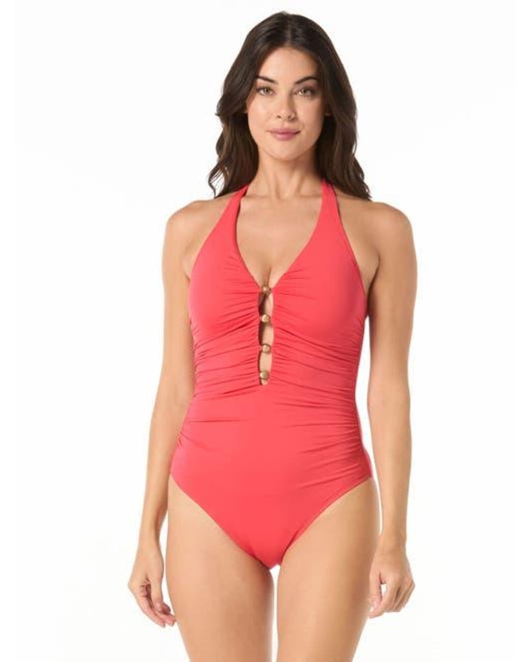 grenadine beaded plunge front