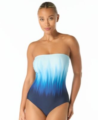 Printed Bandeau One-Piece Swimsuit
