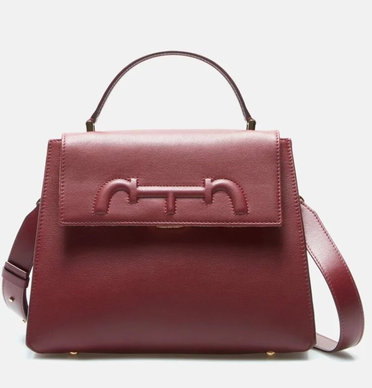 burgundy leather view