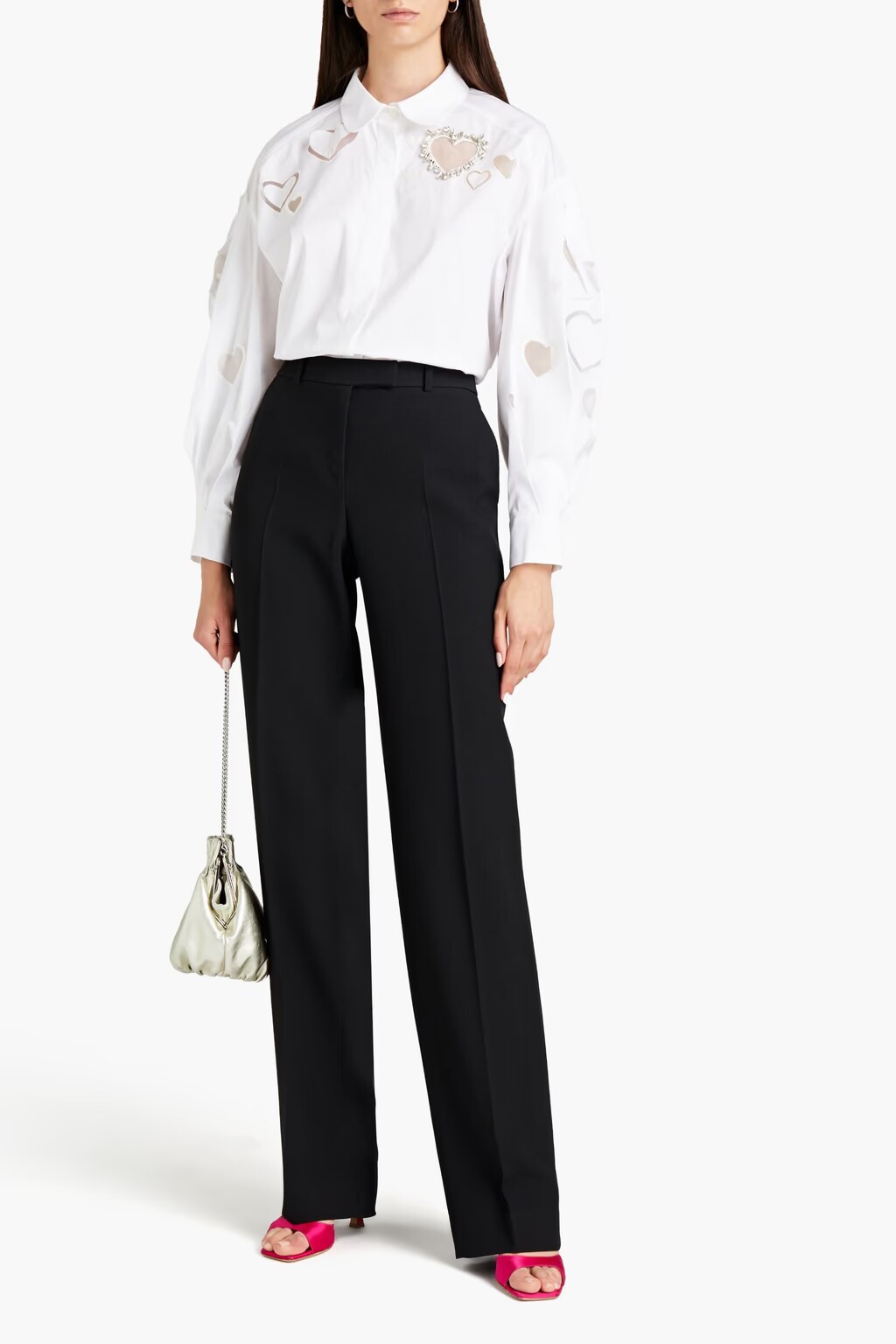 shirt with black trousers