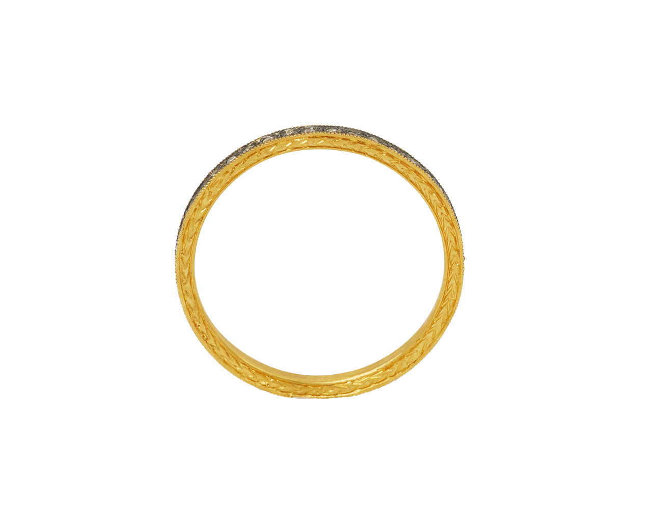Blackened Diamond Pavé Band, detail view