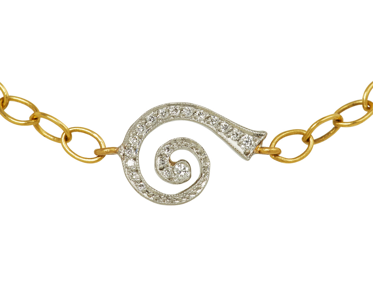 Diamond Swirl Bracelet, detail view