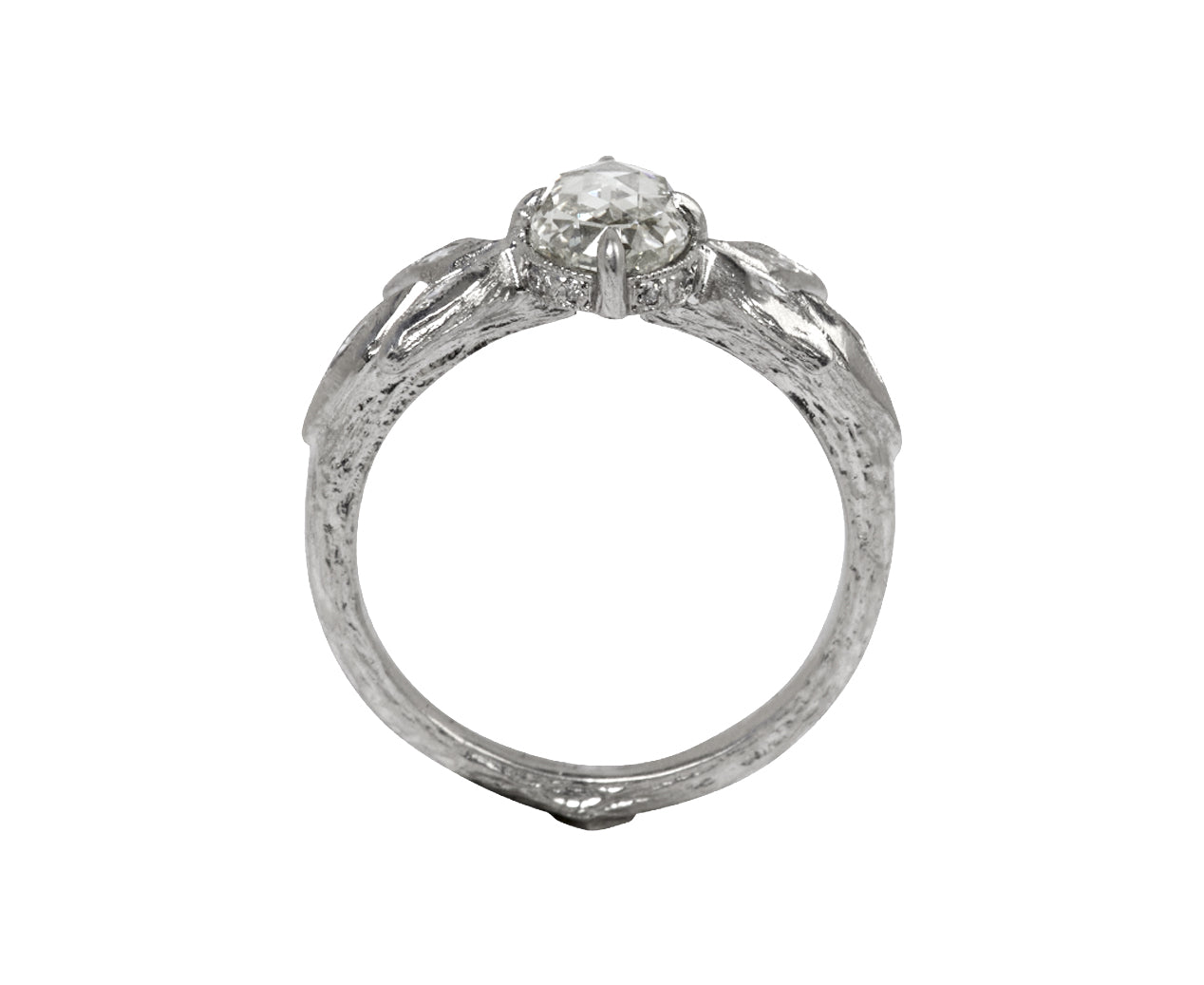 Rosecut Diamond Marquise Leaf Ring, alternate view