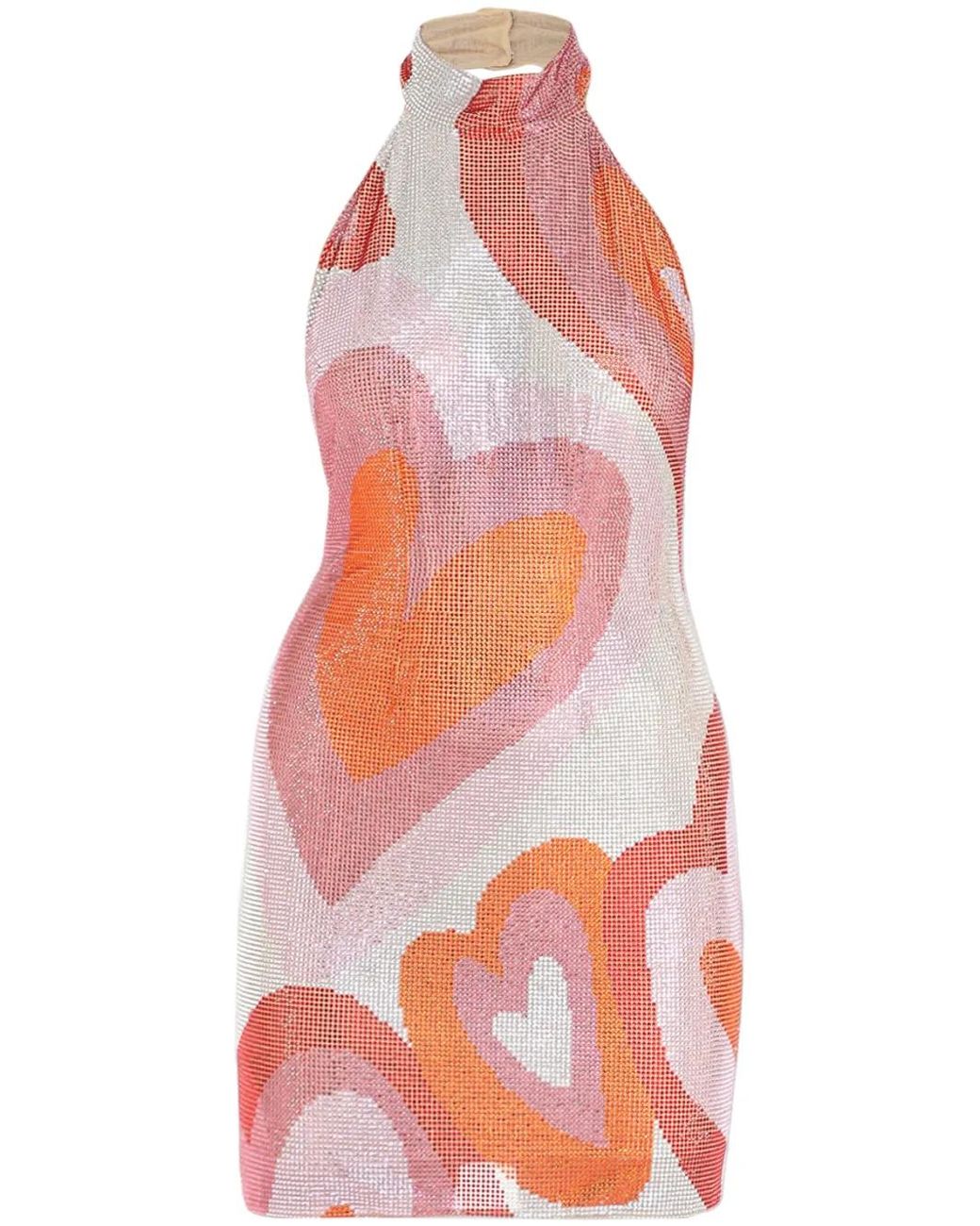 Heart Print Minidress