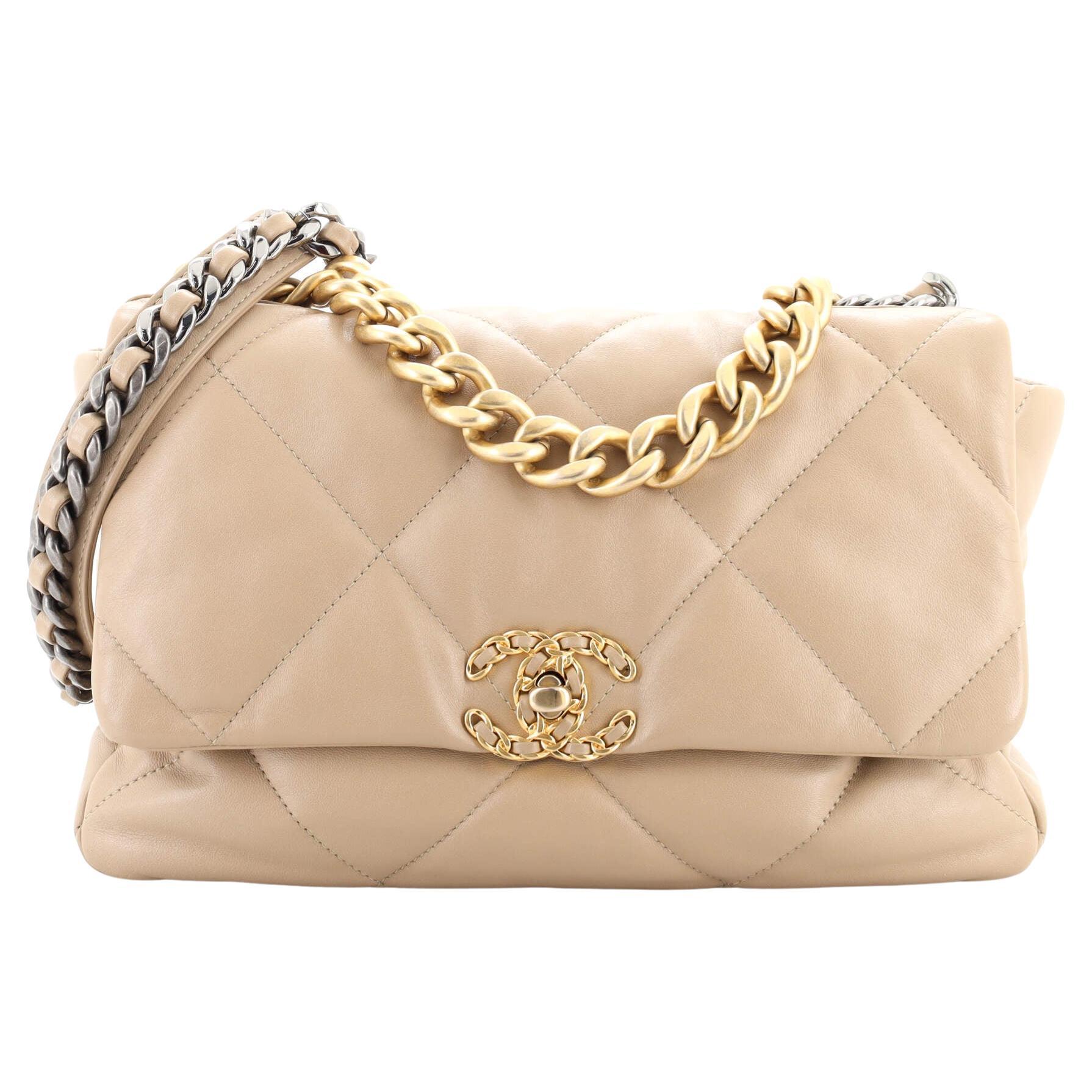 Beige lambskin showing the relaxed, slouchy body