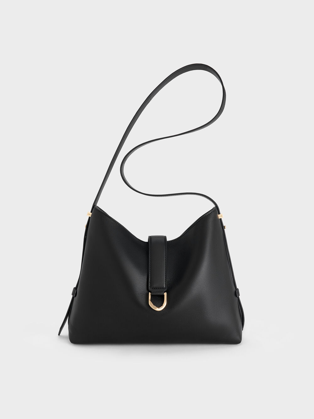 Gabine Leather Belted Hobo Bag