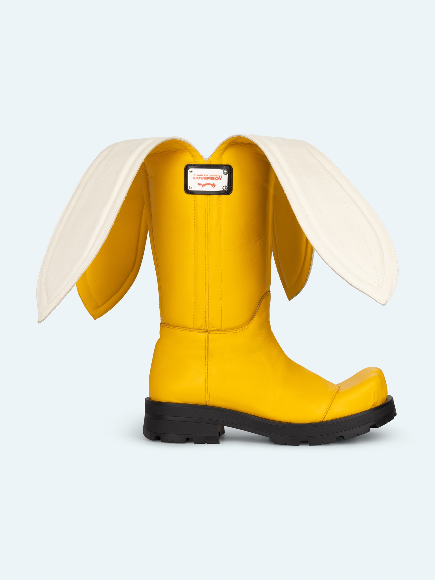 BANANA BOOT MOGGIES in YELLOW — detail or worn angle