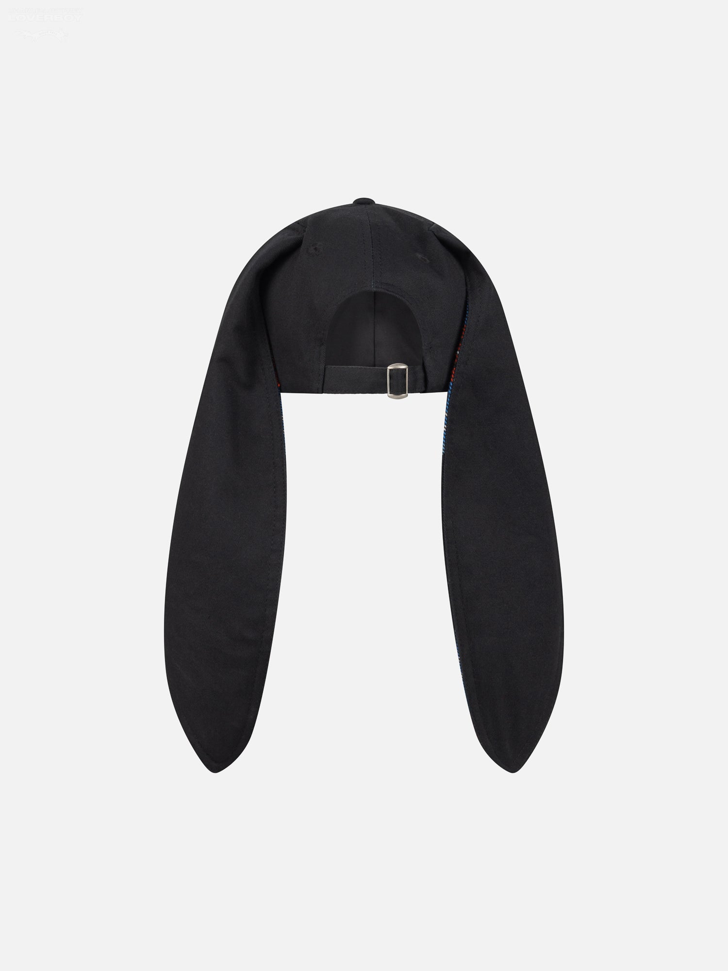 BUNNY CAP in BLACK TARTAN — detail or worn angle