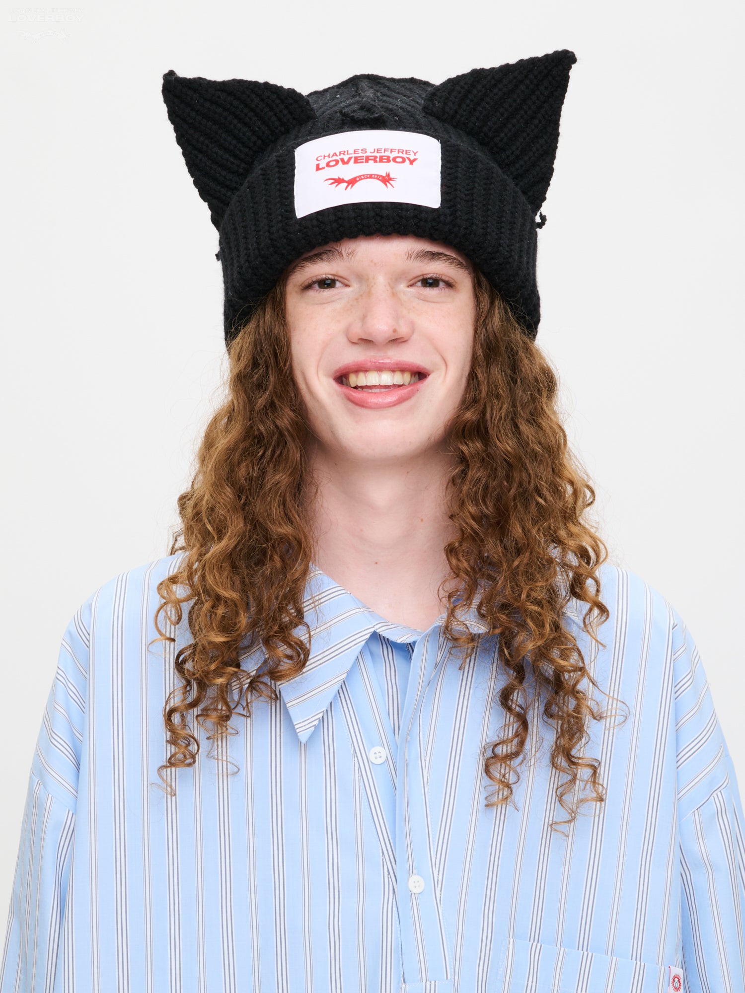 CHUNKY EARS BEANIE in BLACK — alternate official view