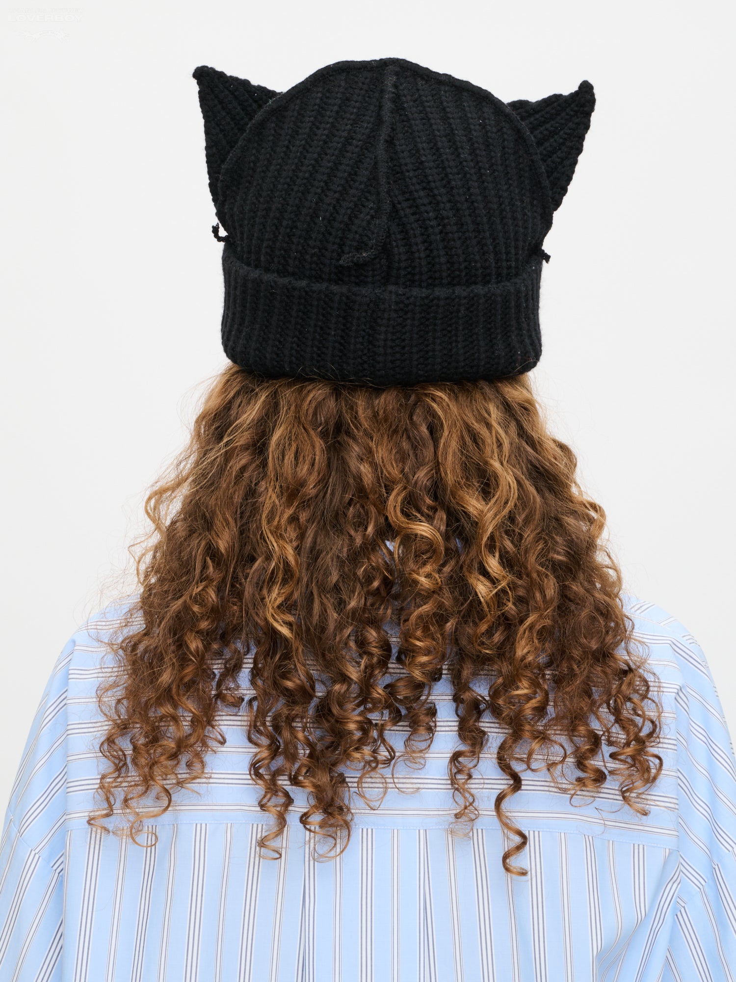 CHUNKY EARS BEANIE in BLACK — alternate official view