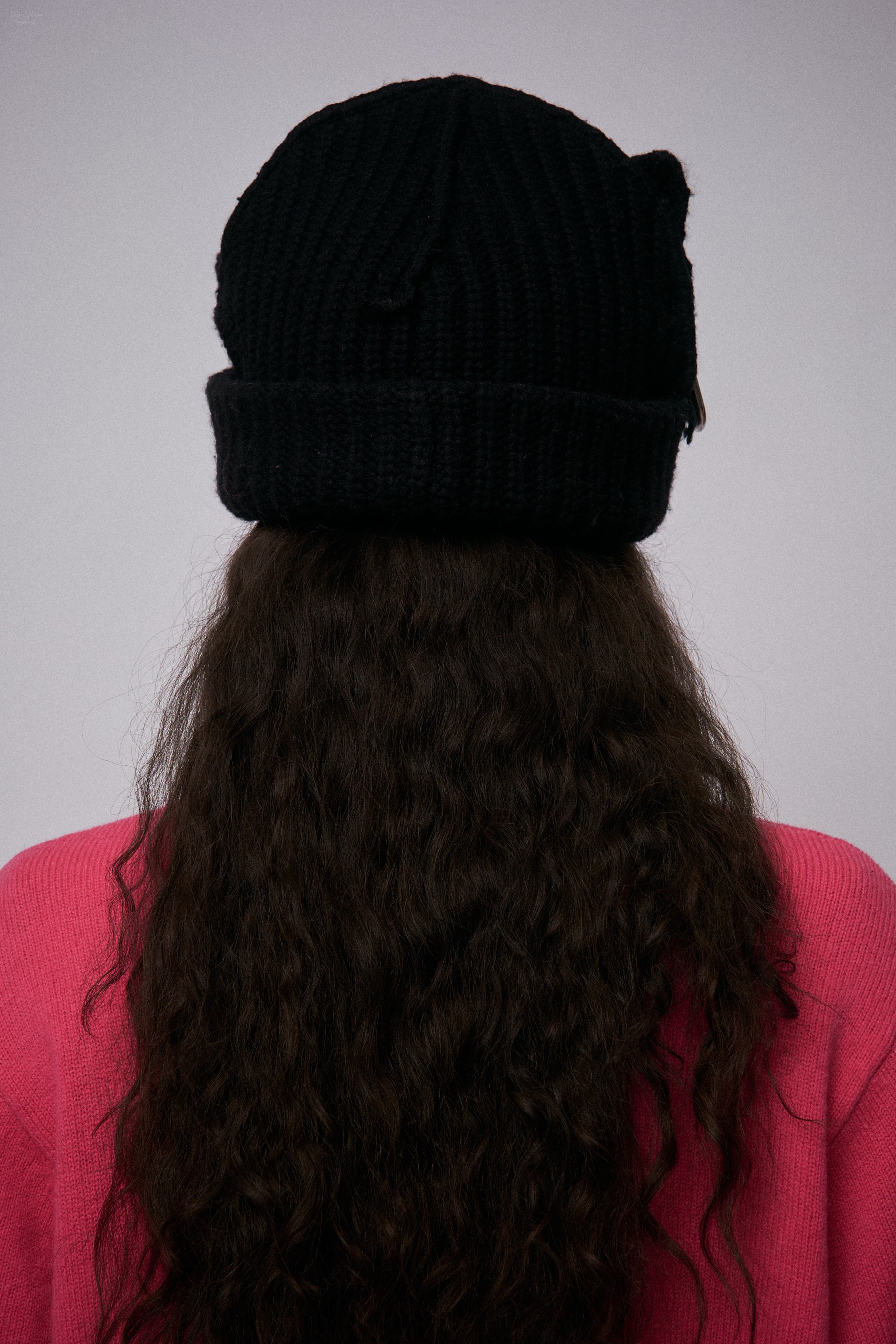 CHUNKY PUNK EARS BEANIE EXCLUSIVE in BLACK — alternate official view