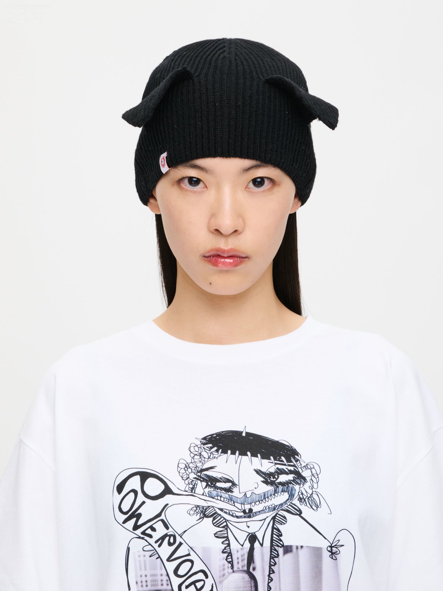 EARS RIB BEANIE in BLACK — alternate official view