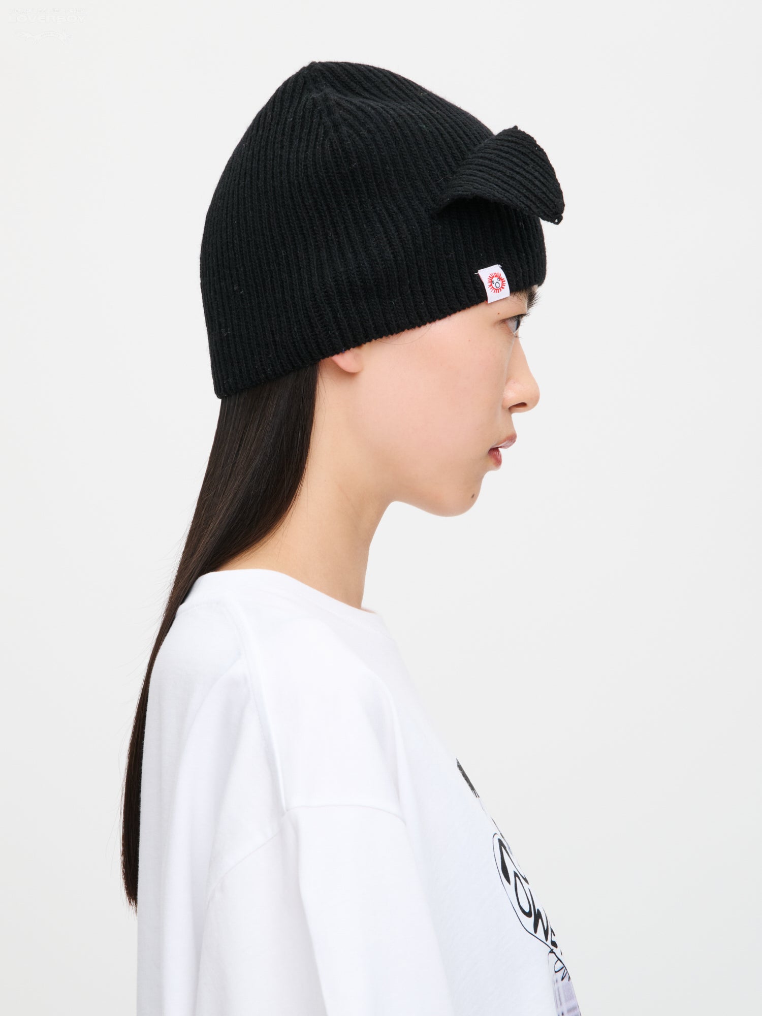 EARS RIB BEANIE in BLACK — alternate official view