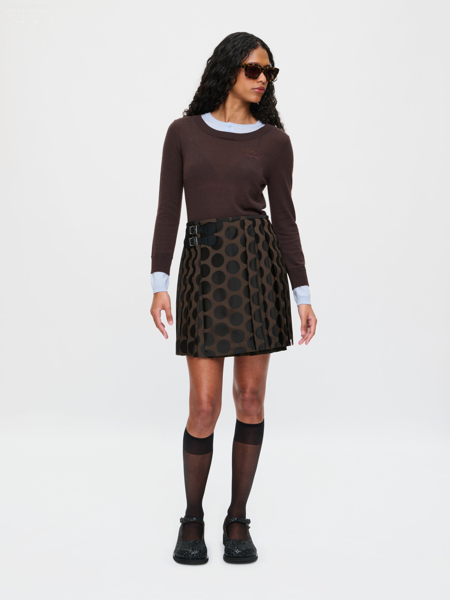 MINI KILT in BROWN POLKA DOT — alternate official view