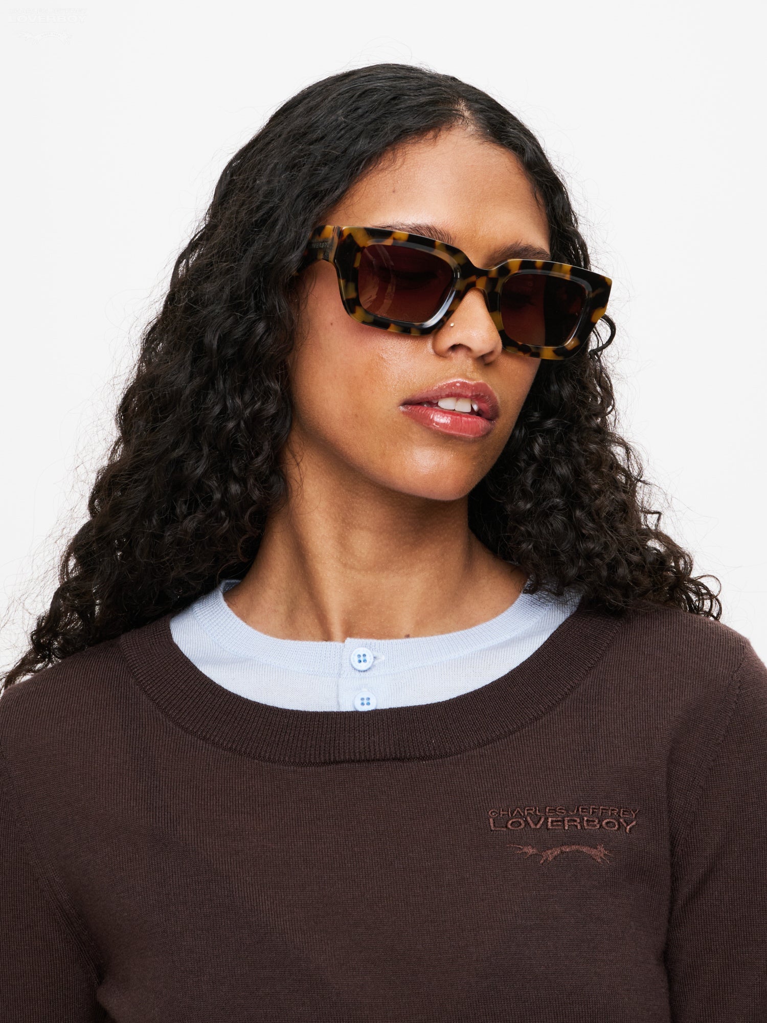 TOPSY TURVY SUNGLASSES in BROWN TORTOISE SHELL — alternate official view
