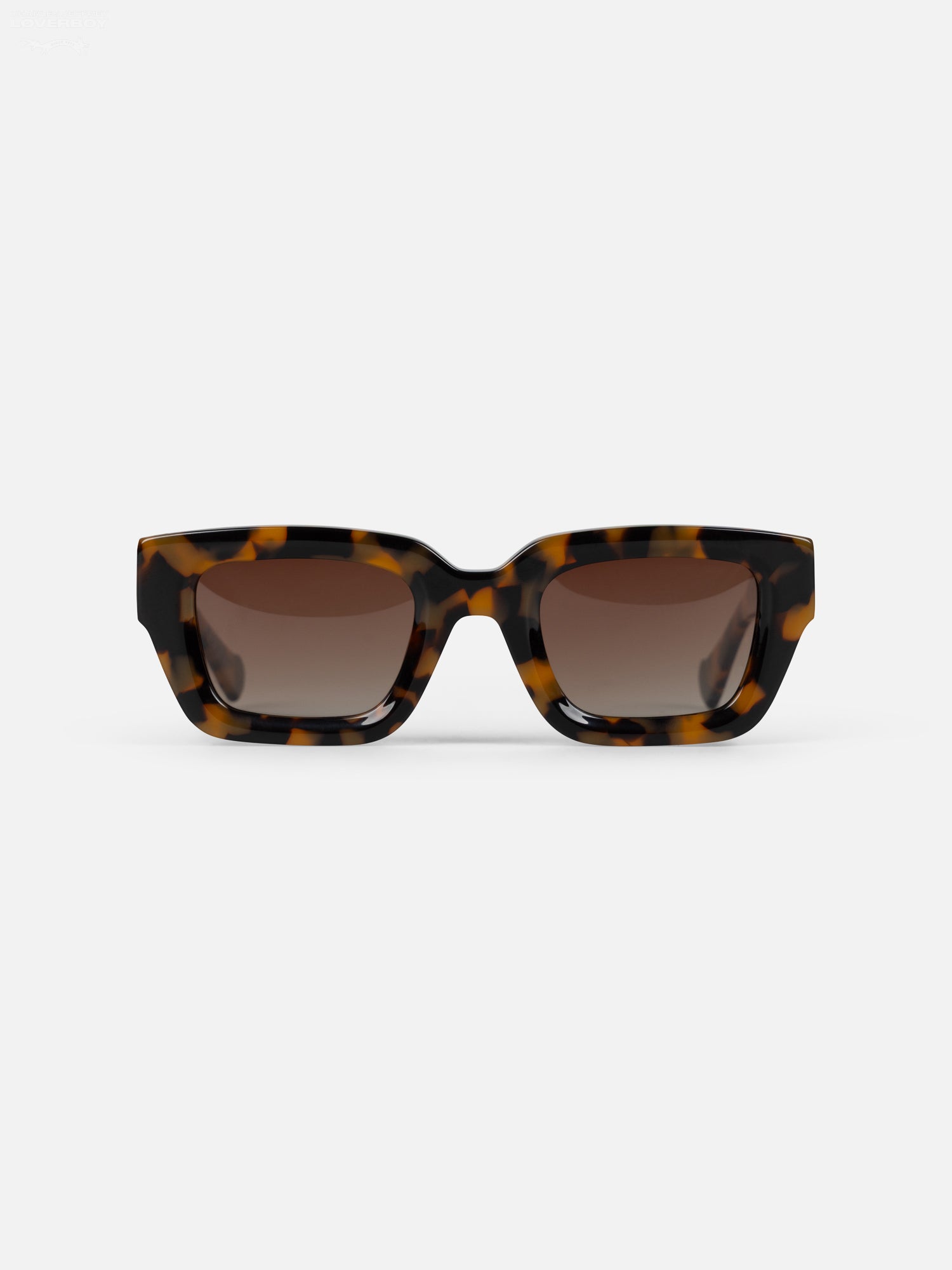 TOPSY TURVY SUNGLASSES in BROWN TORTOISE SHELL — detail or worn angle