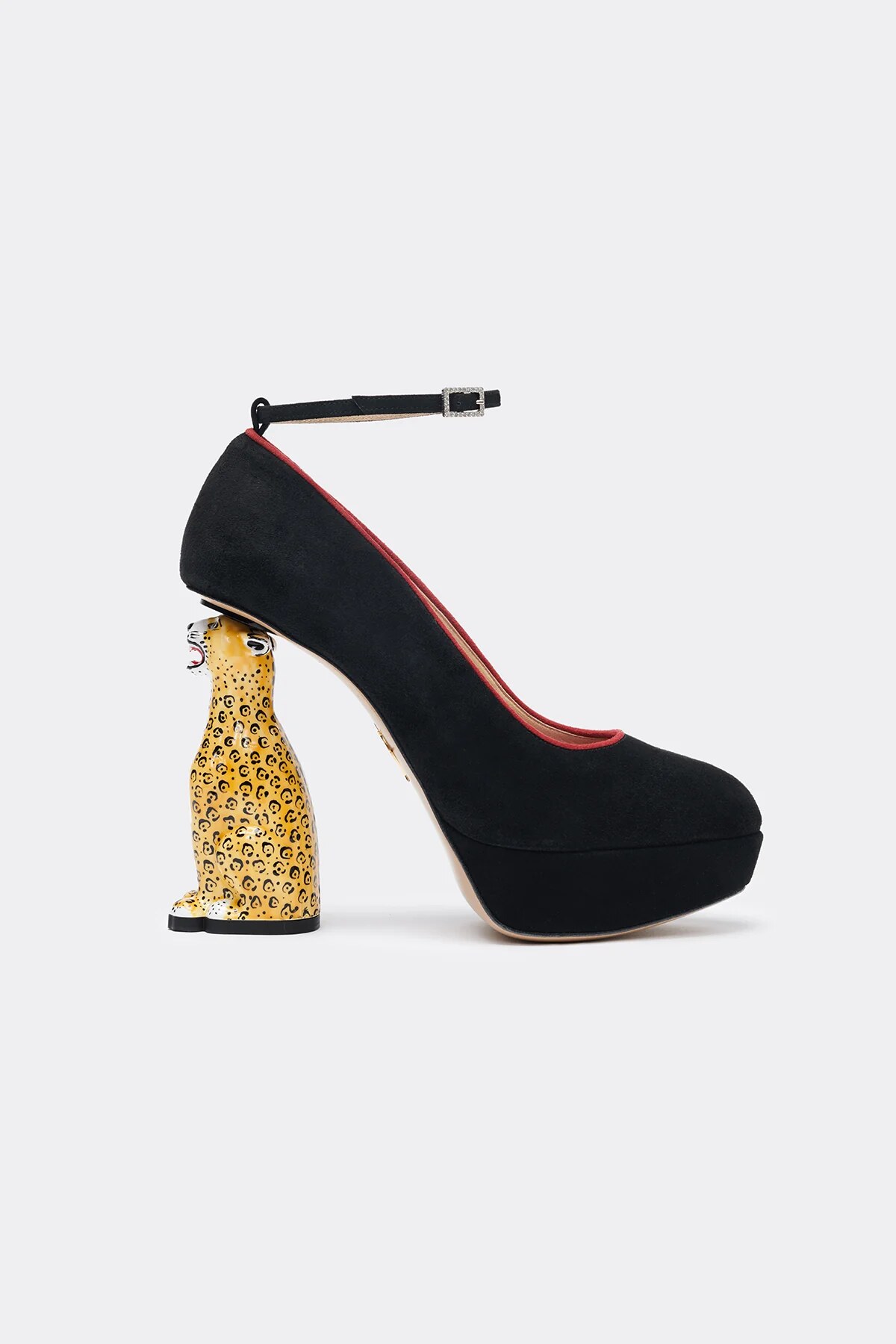 leopard heel closeup