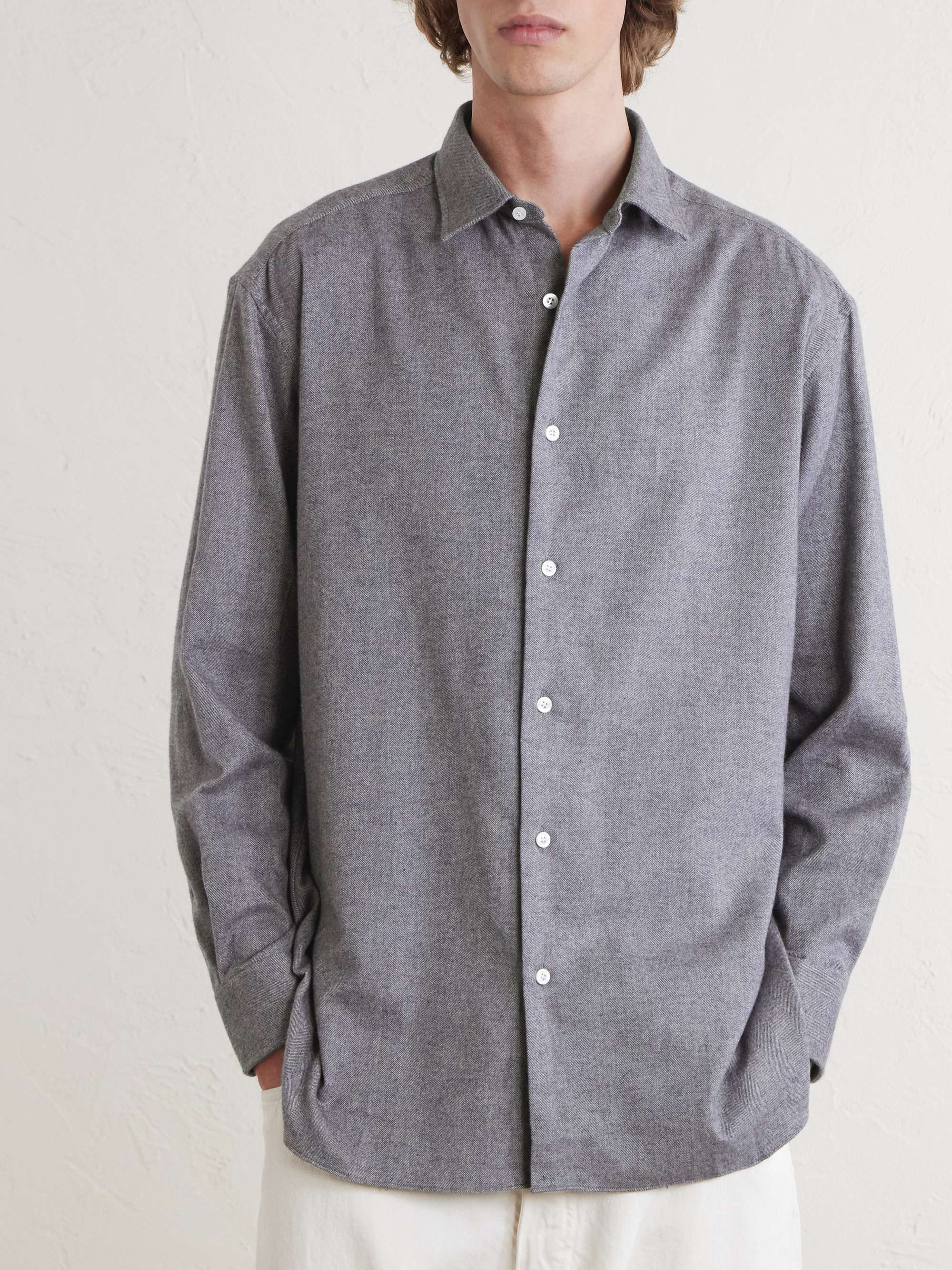 shirt worn open