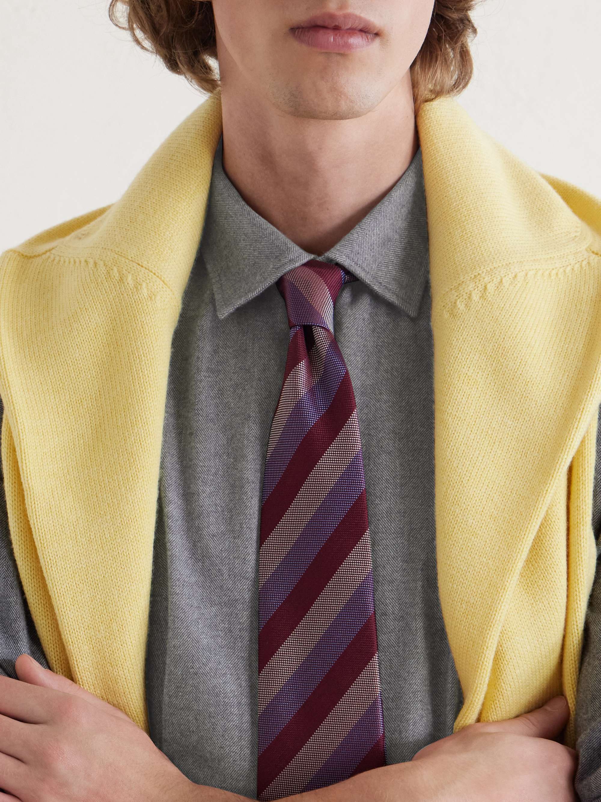 collar and tie closeup