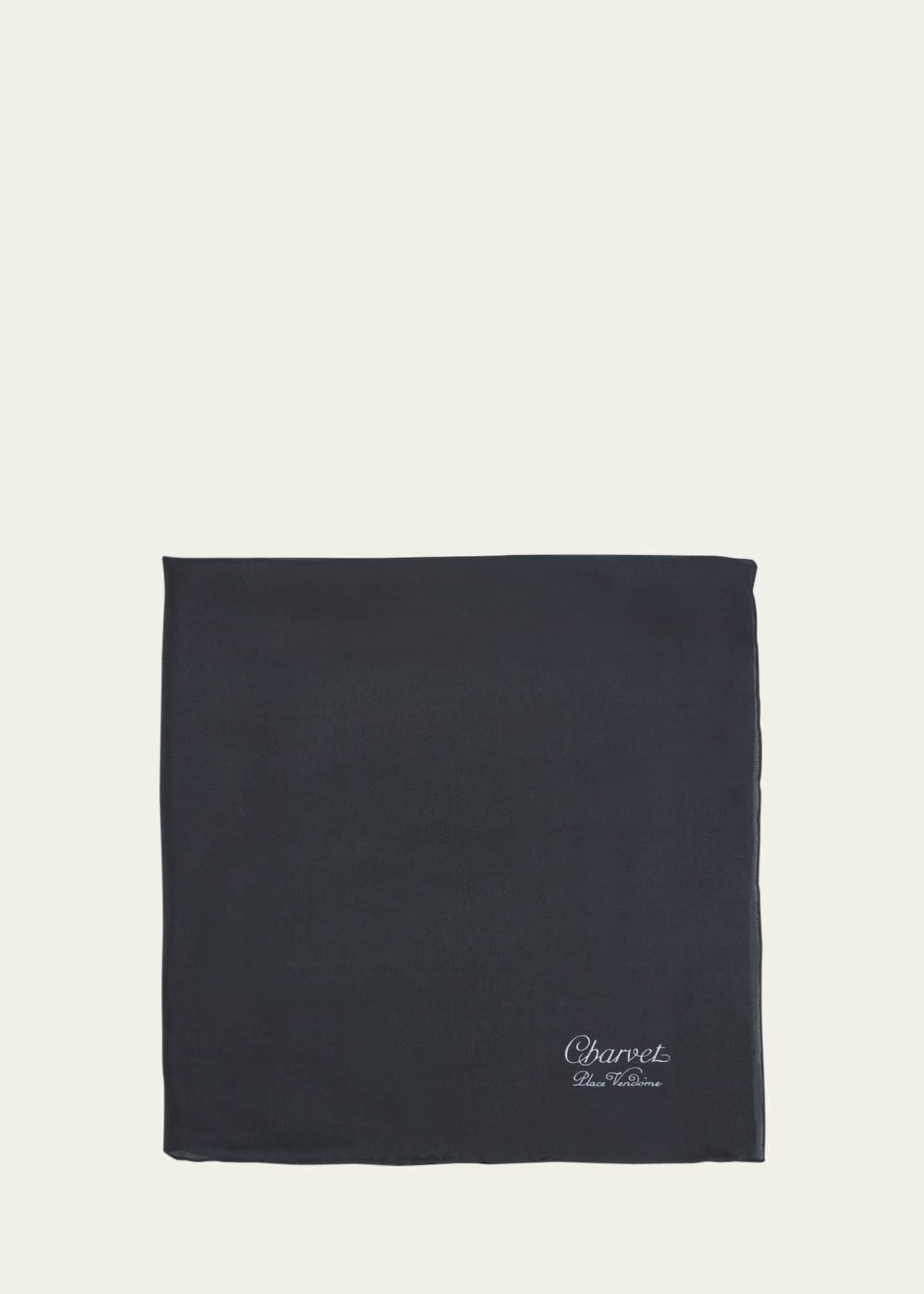 black silk pocket square