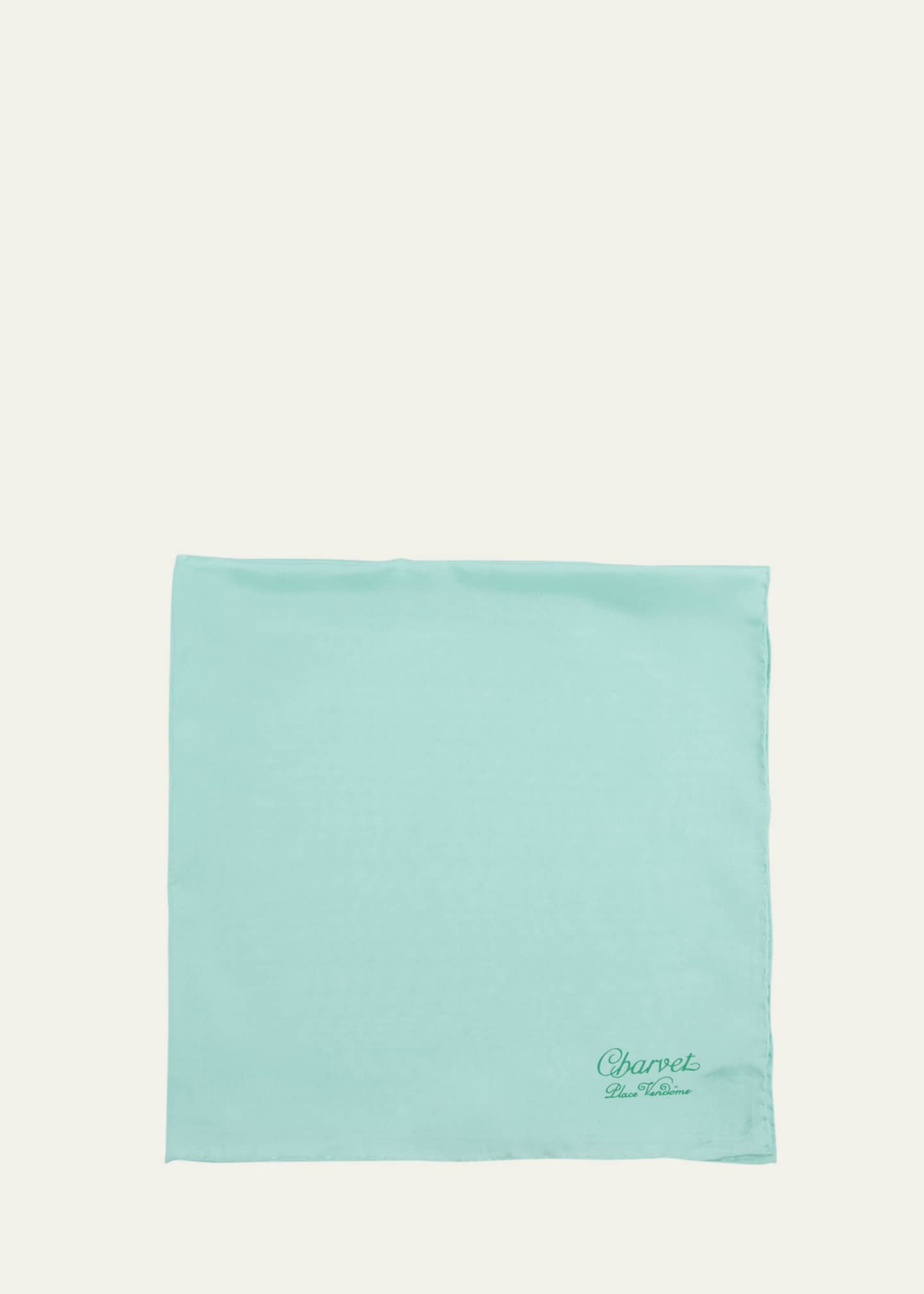 aqua silk pocket square