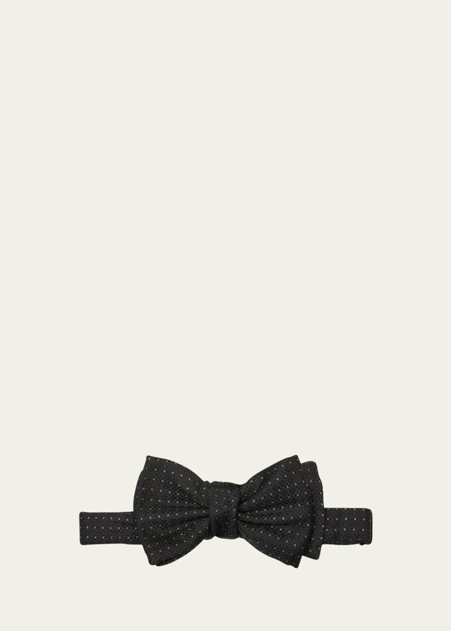 textured silk bow tie