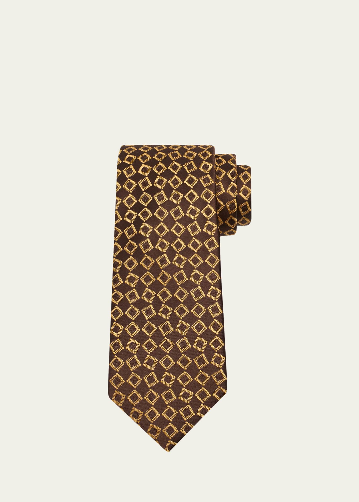 Square Jacquard Silk Tie