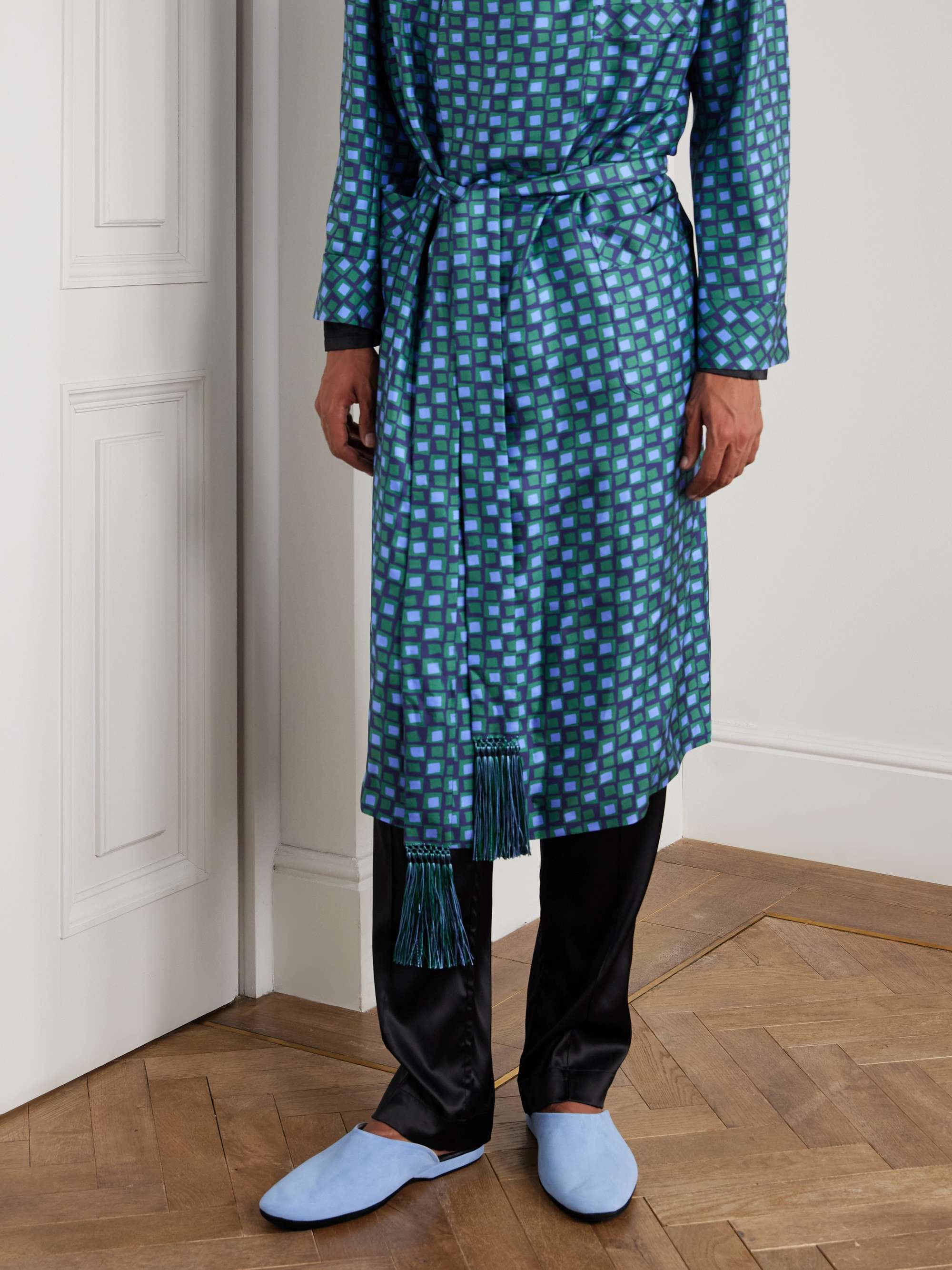 slippers worn with robe