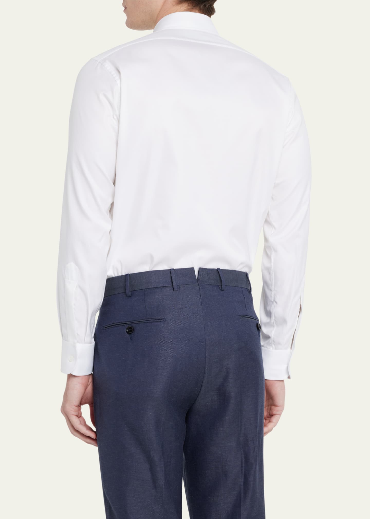 folded shirt with collar and cuffs
