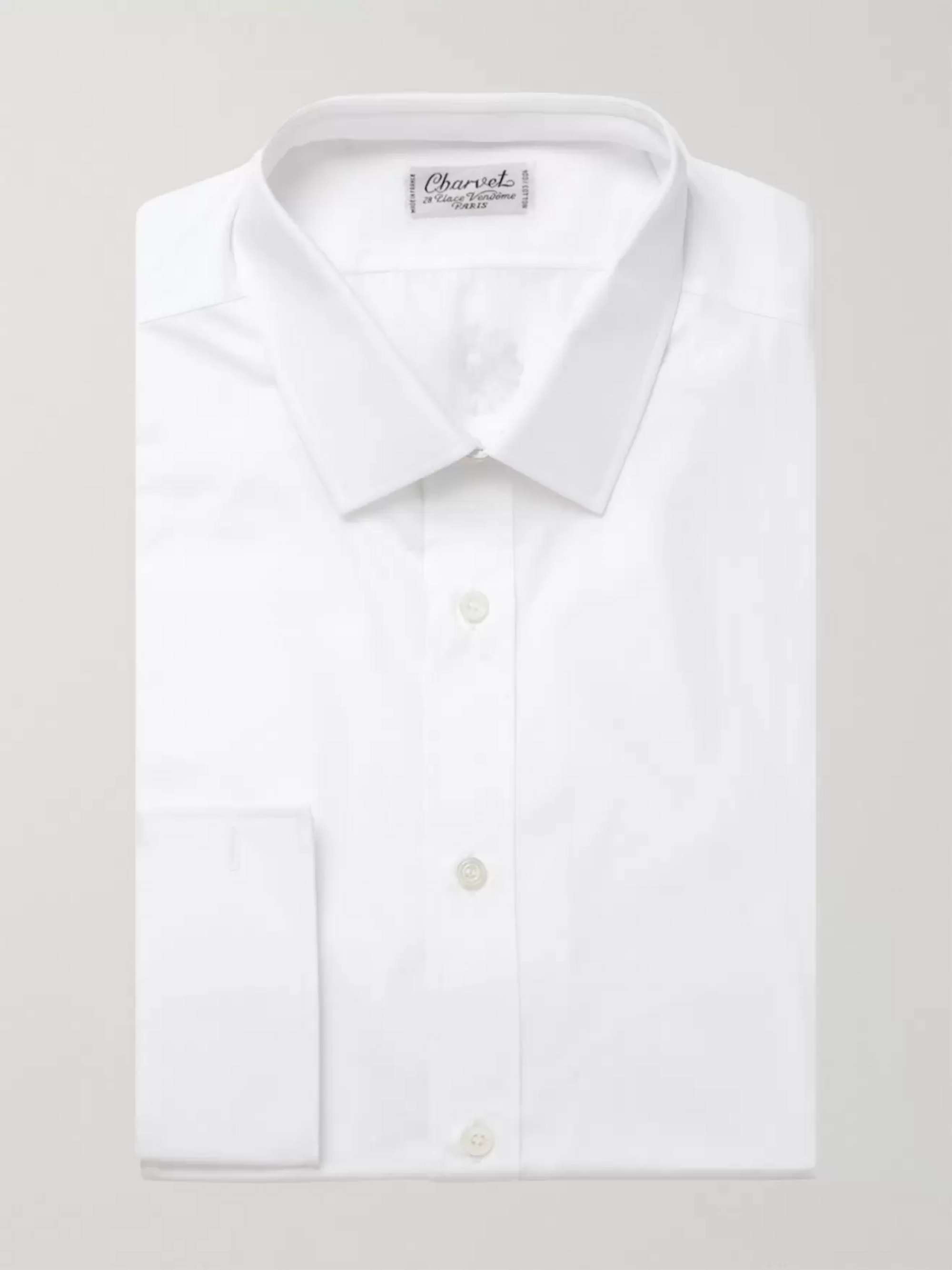 White Slim-Fit Cotton Shirt