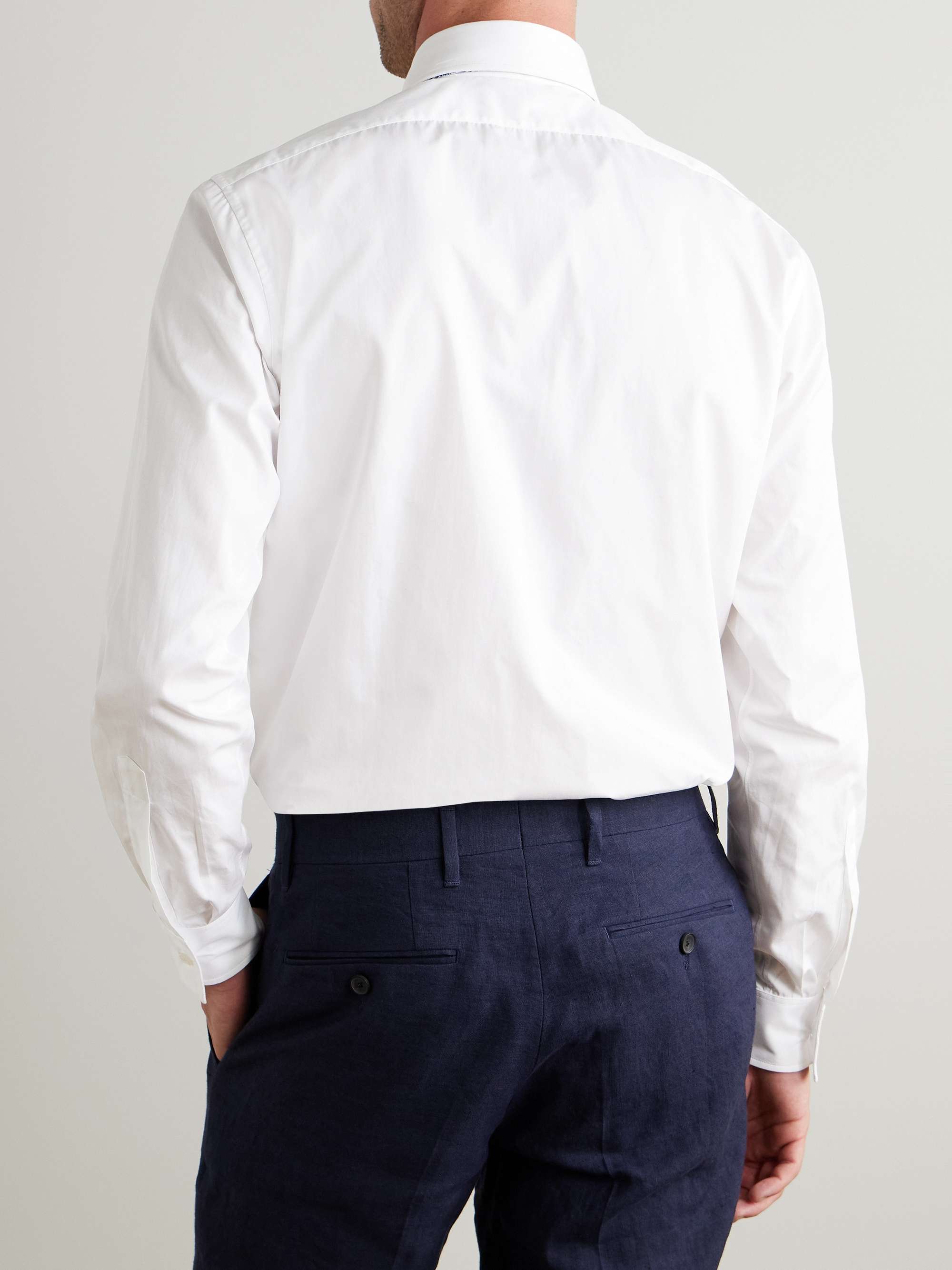 back view of the white shirt