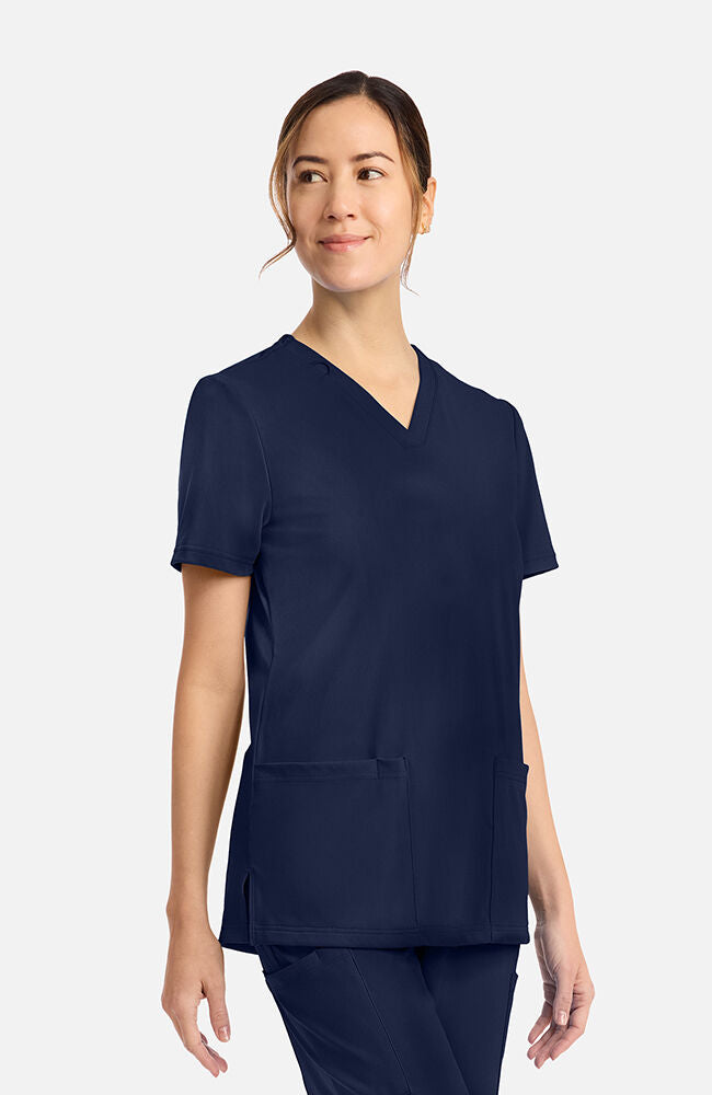 Women's 2-Pocket V-Neck Scrub Top — official angle 3