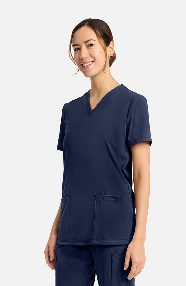 Women's 2-Pocket V-Neck Scrub Top — official angle 4