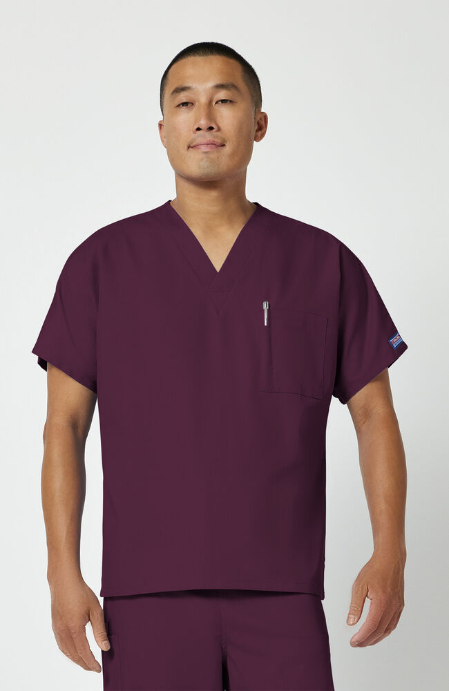 Unisex V-Neck 1-Pocket Scrub Top