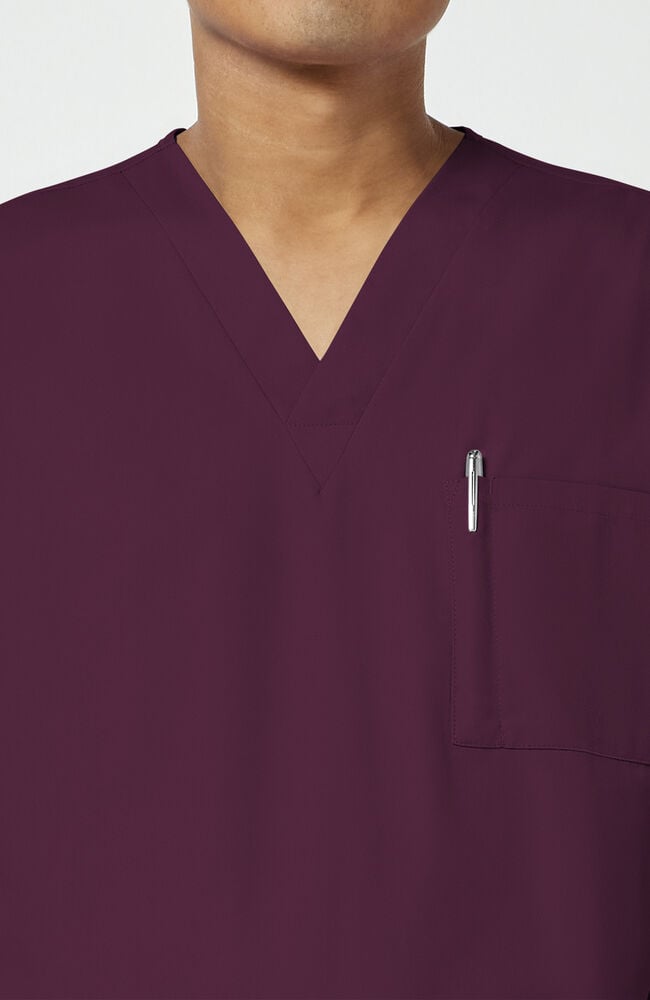 Unisex V-Neck 1-Pocket Scrub Top — official angle 6