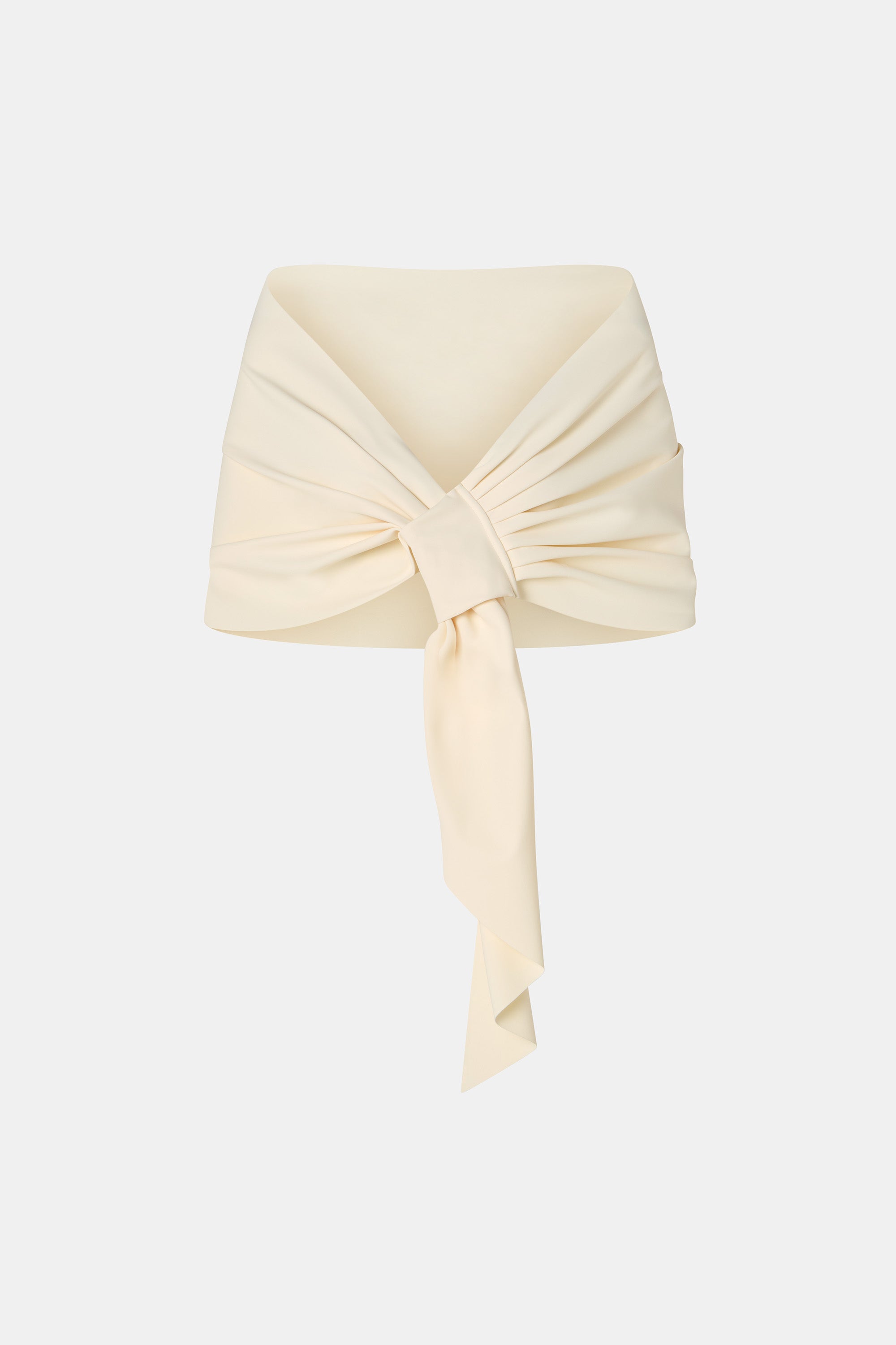 white draped view