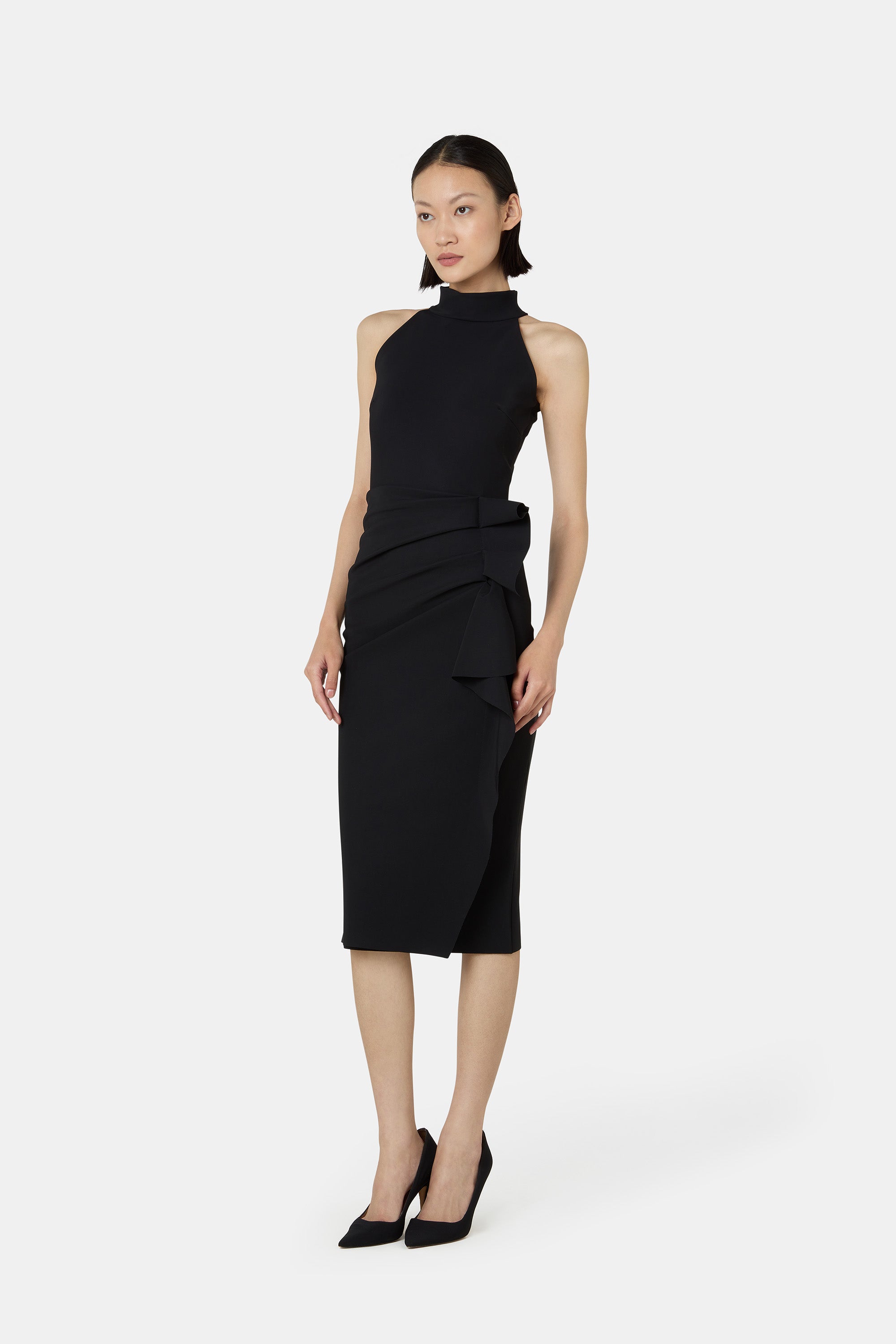 side drape and bow