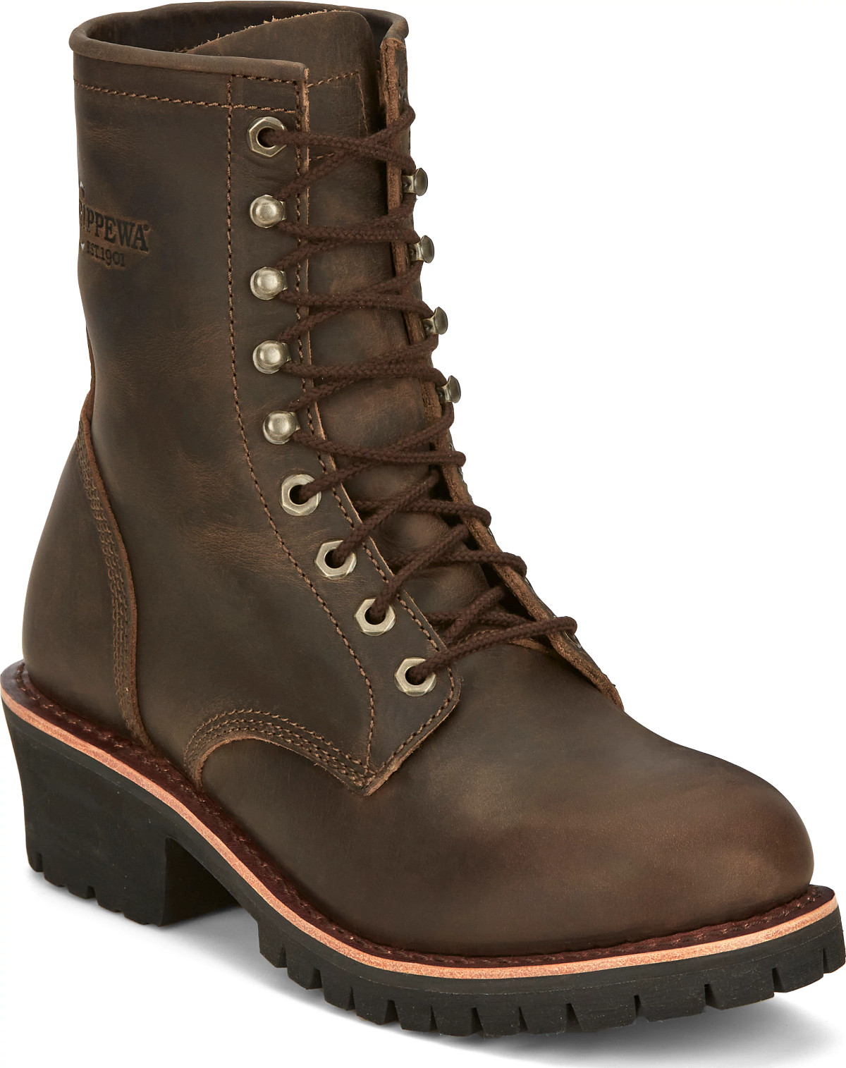 Angled lace-up view