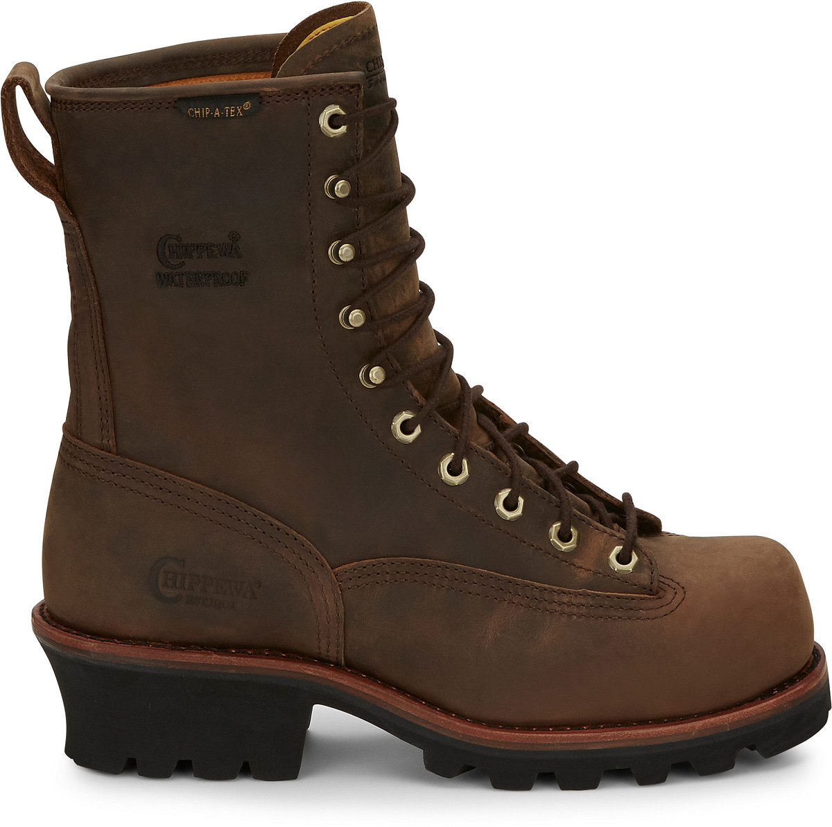 Side view with logger heel