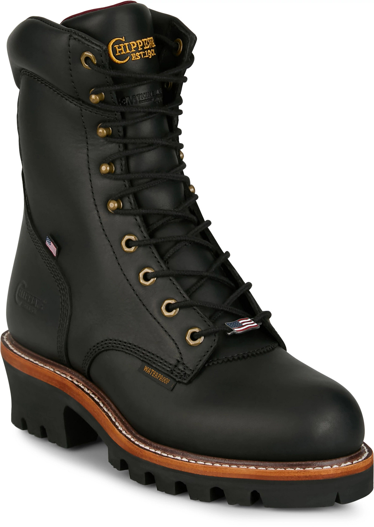 Angled lace-up profile