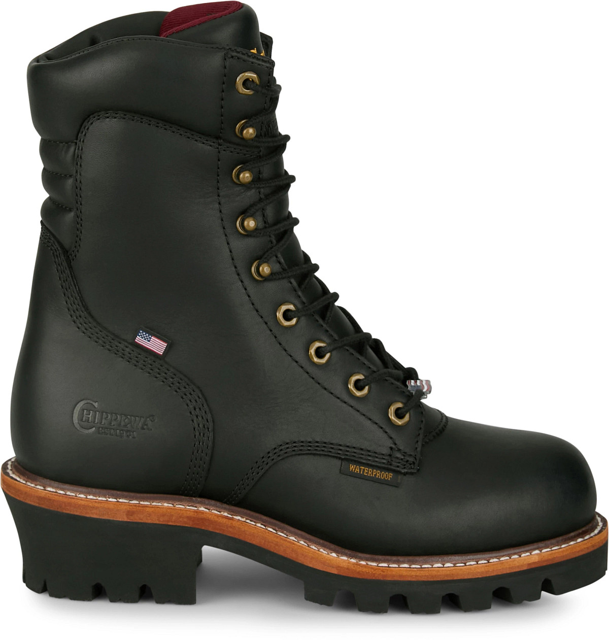 Side view with logger heel