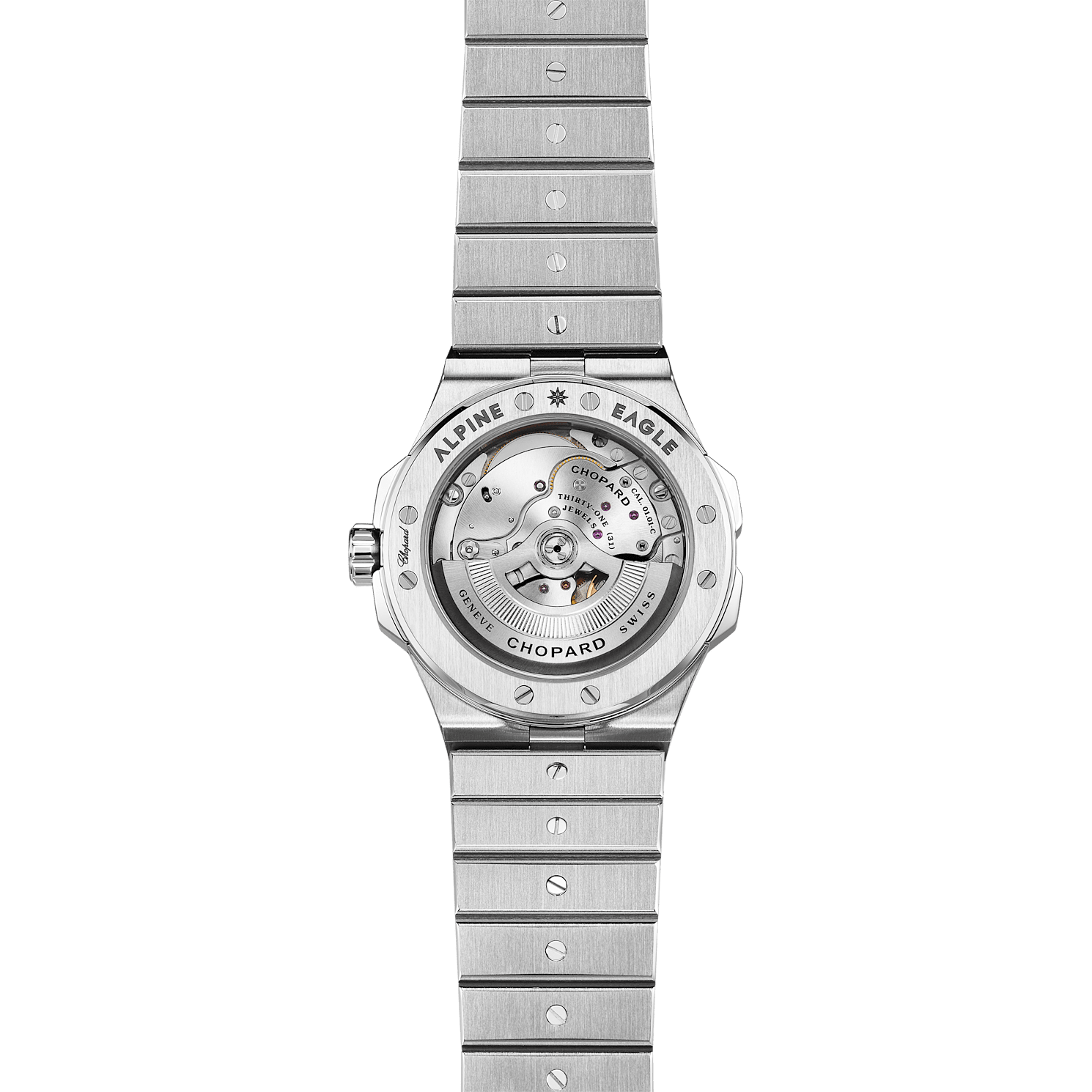 Bracelet and case front view in the official gallery