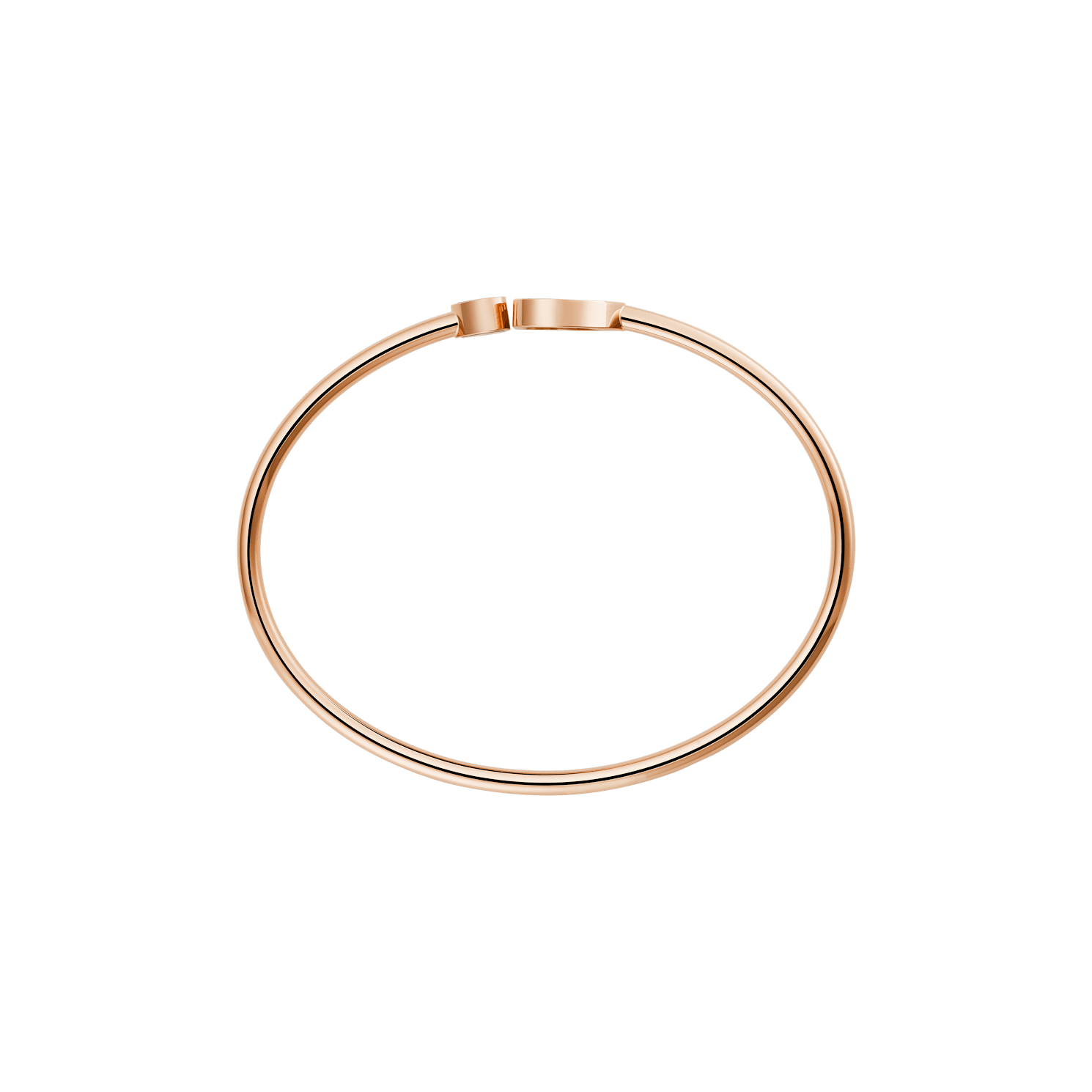 Profile view of the open bangle form