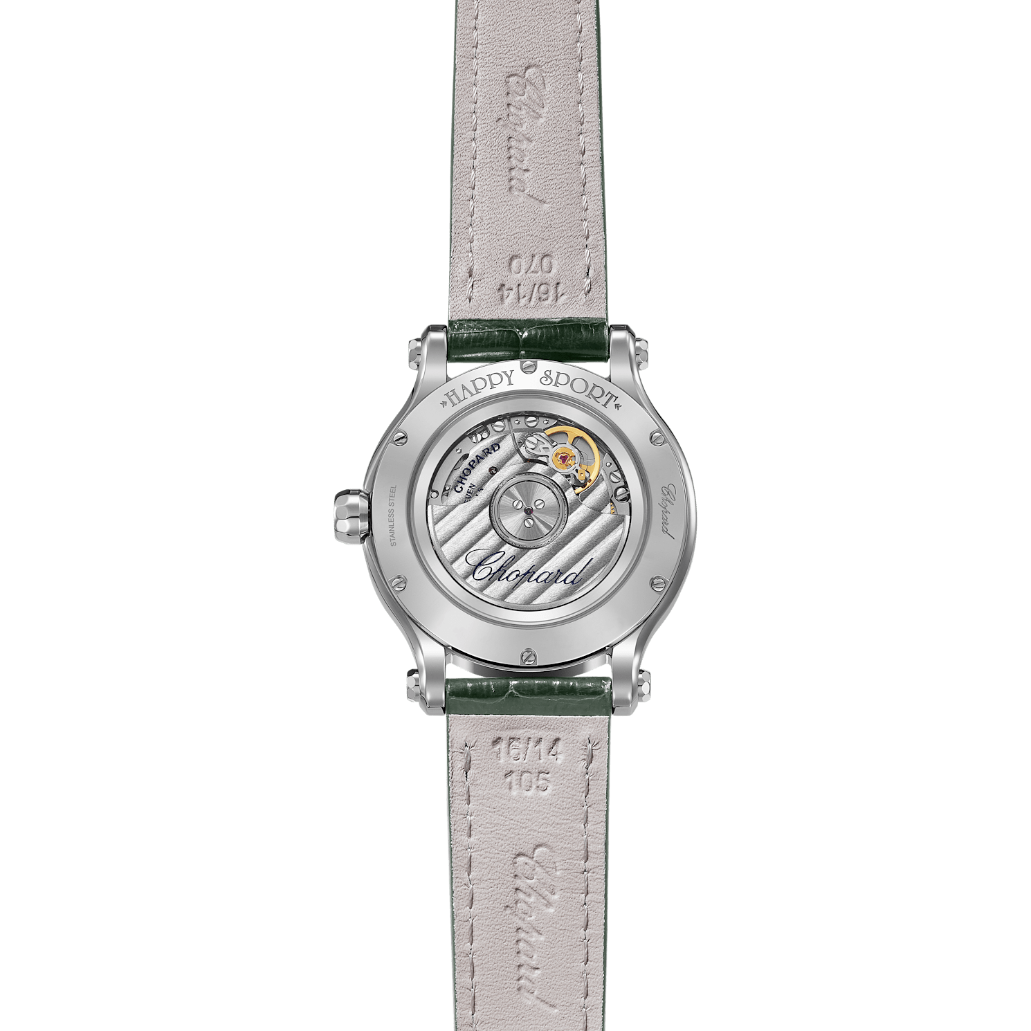 Caseback view showing the automatic movement architecture
